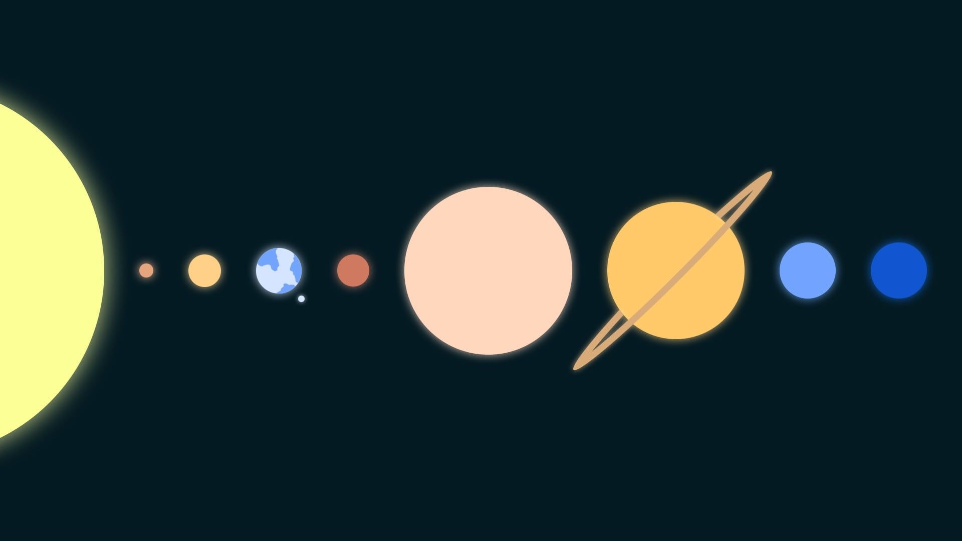 solar system illustration #minimalism #space P #wallpaper #hdwallpaper #desktop. Wallpaper, HD wallpaper, iPad wallpaper