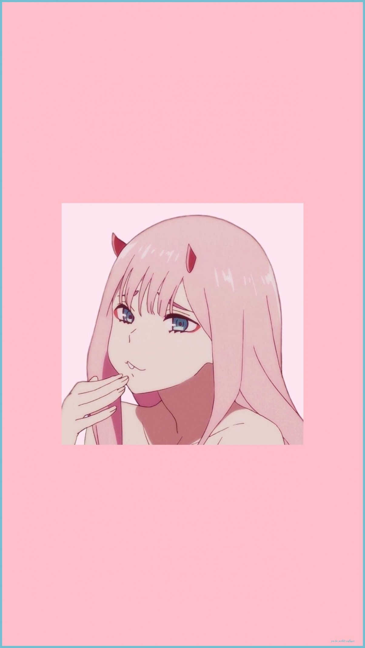 Zero Two Darling In The Franxx Aesthetic Lockscreen Wallpaper Two Aesthetic Wallpaper