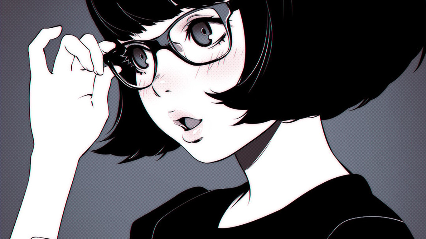 Black And White Anime Girl Wallpaper HD