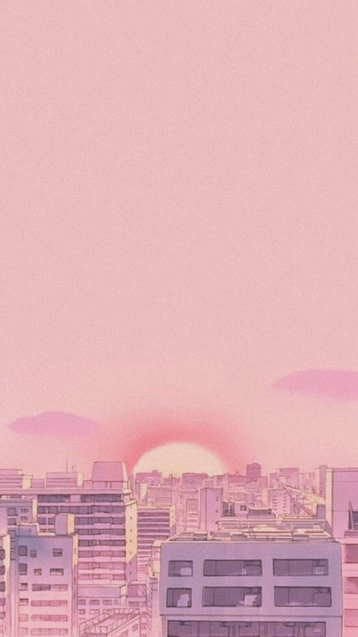 𝑁ℎ𝑎𝑤  Anime wall art Pastel pink aesthetic Aesthetic anime