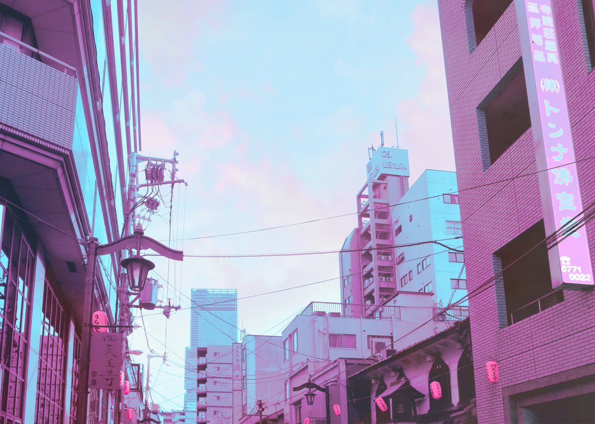 Pink Anime City Wallpapers - Wallpaper Cave