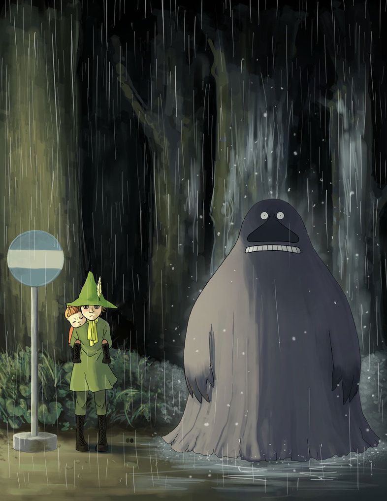 my neighbour the groke and My version. Moomin wallpaper, Moomin, Tove jansson