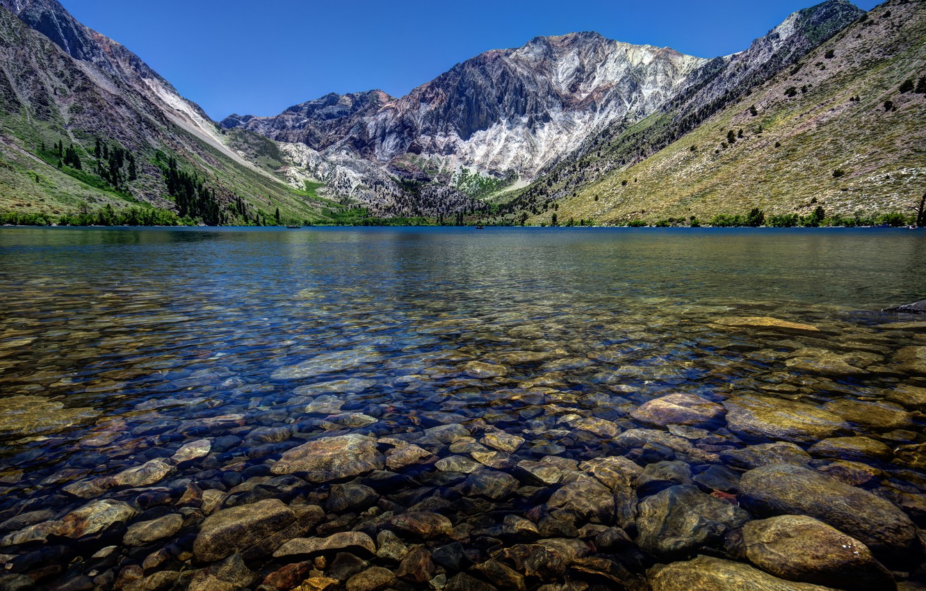 Wallpaper mountains, lake, USA, California, Convict Lake image for desktop, section природа