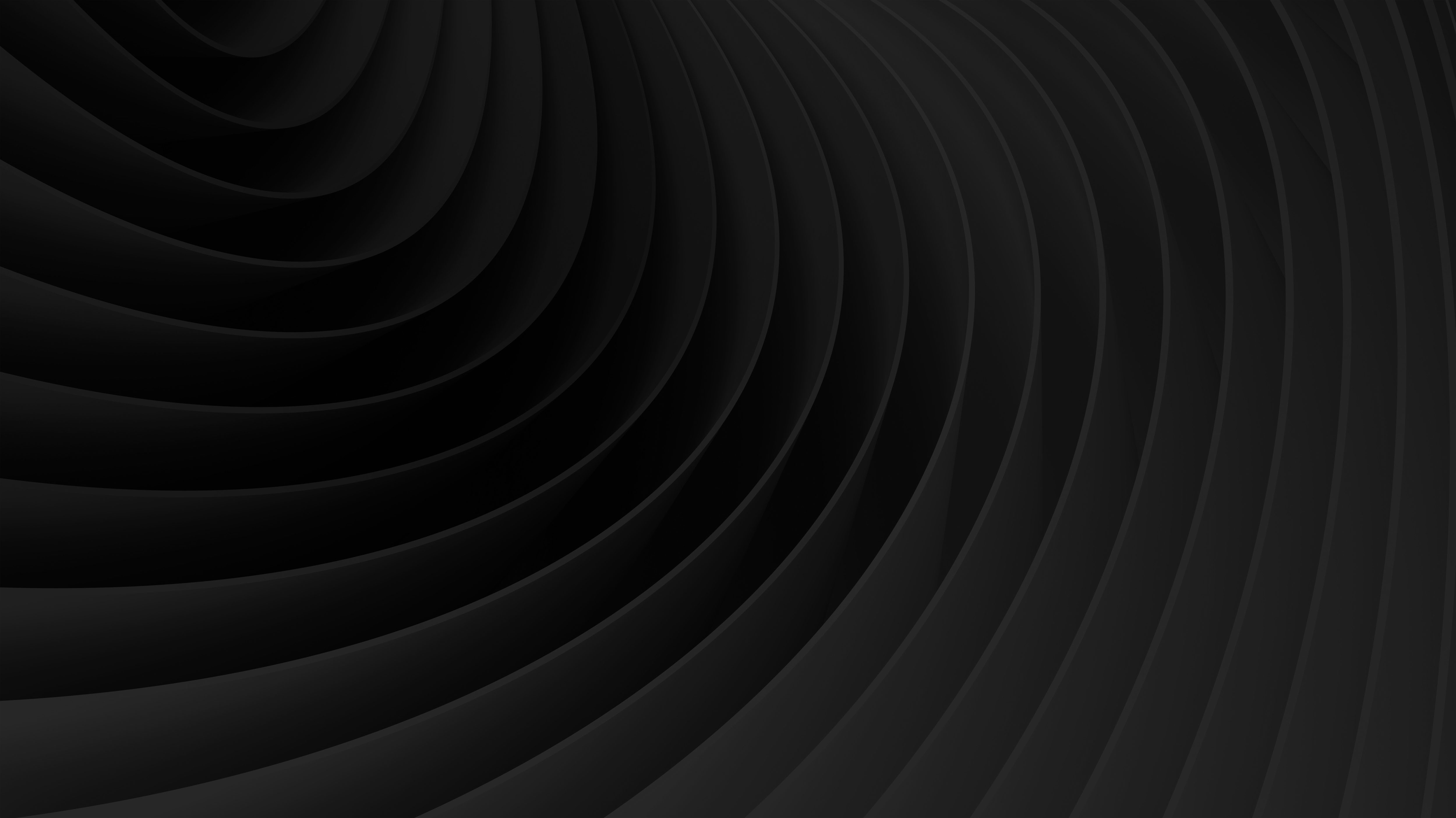 Wallpaper, digital art, abstract, 3D, minimalism, spiral, symmetry, simple, texture, circle, atmosphere, lines, vortex, light, wave, shape, line, darkness, computer wallpaper, black and white, monochrome photography, 5000x2811 px 5000x2811