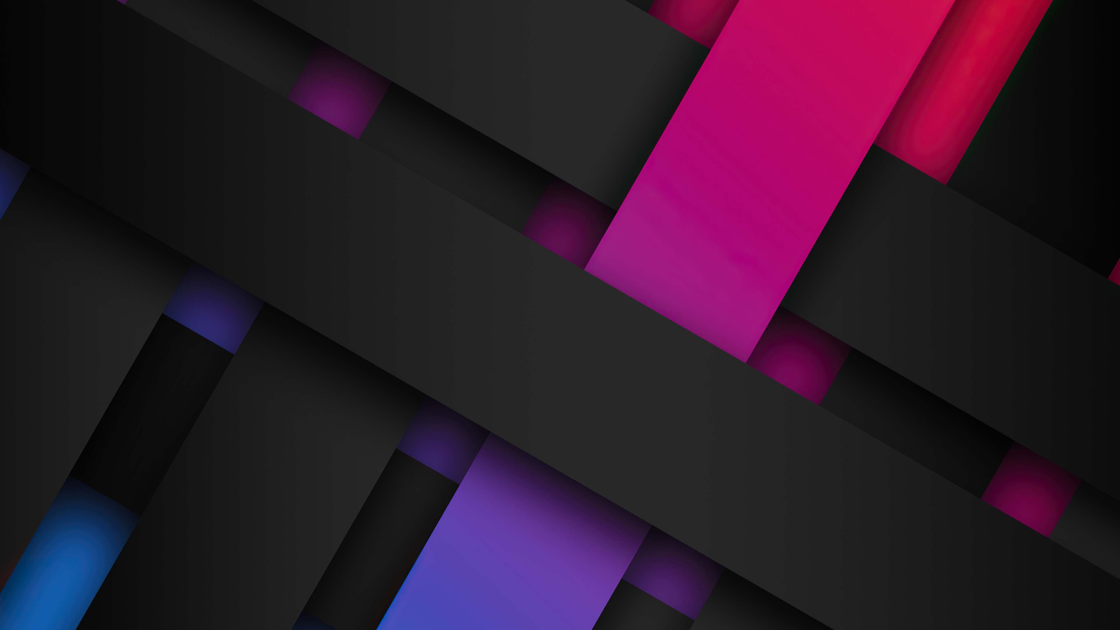 Pink Purple Black Lines 4K HD Abstract Wallpaper