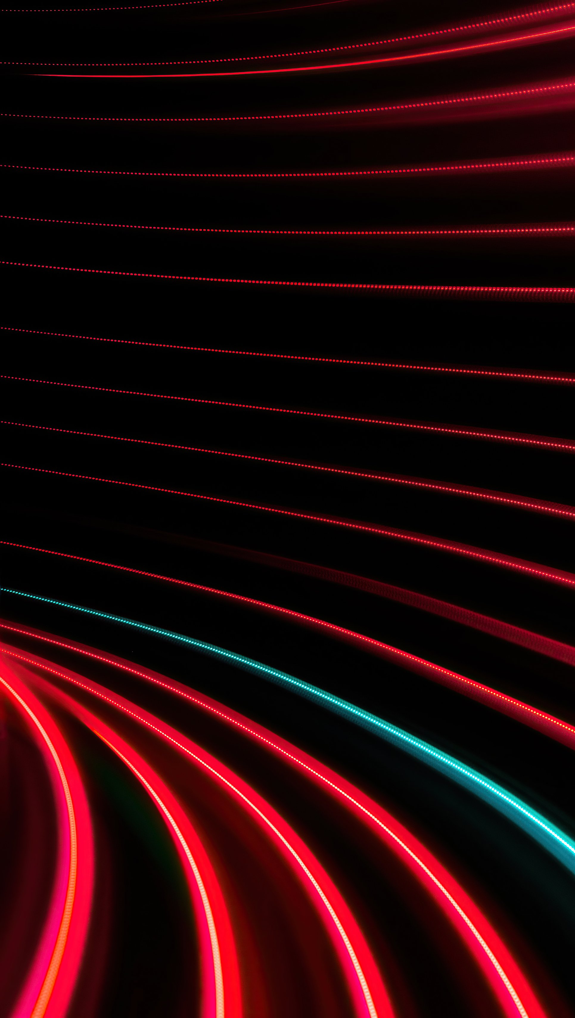 Swirl of red and black lines Wallpaper 5k Ultra HD