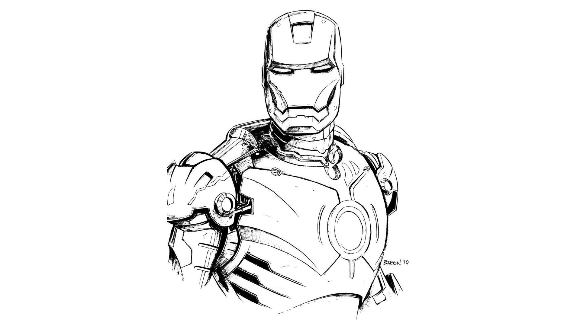 Iron Man Wallpaper White