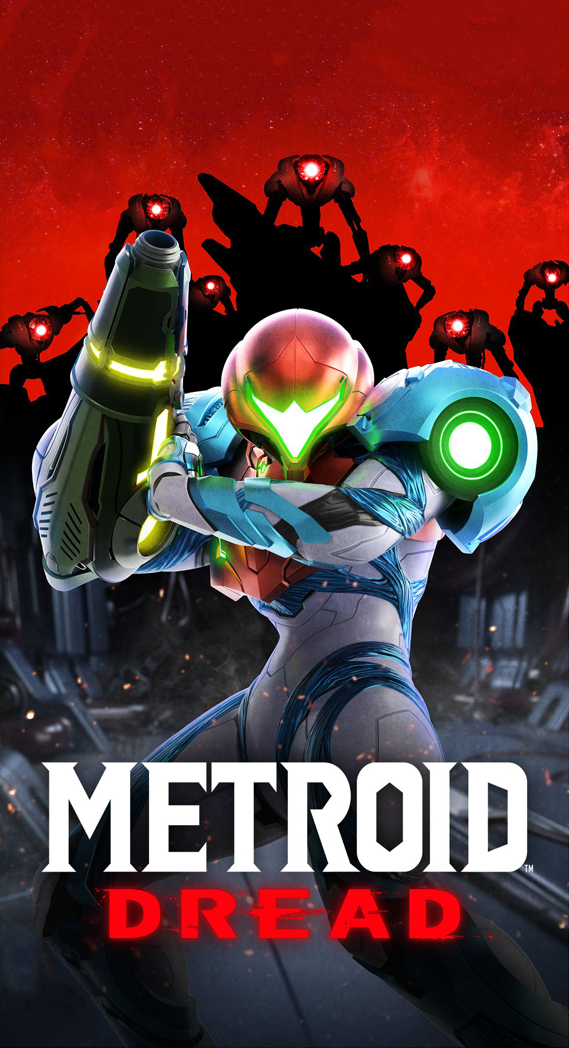 I photohopped a clean version of the Dread box art for phone wallpaper: Metroid