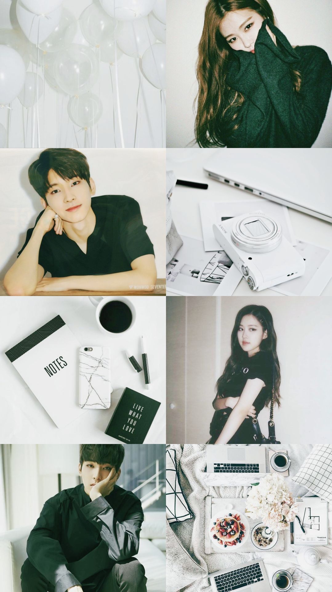 KPOP Aesthetic Collage (REQUESTS CLOSED) WONWOO & BP ROSÉ WHITE AESTHETIC