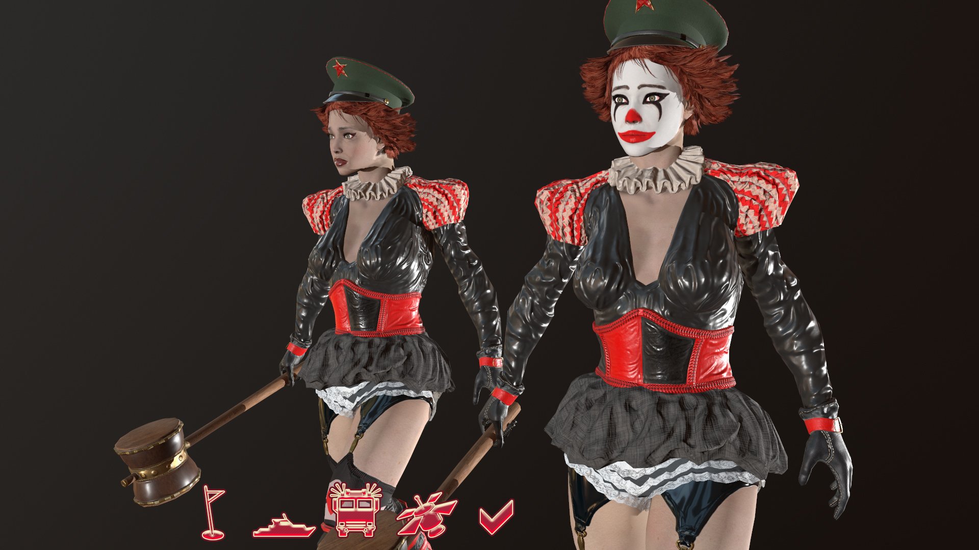 Clown Girl 3D Model