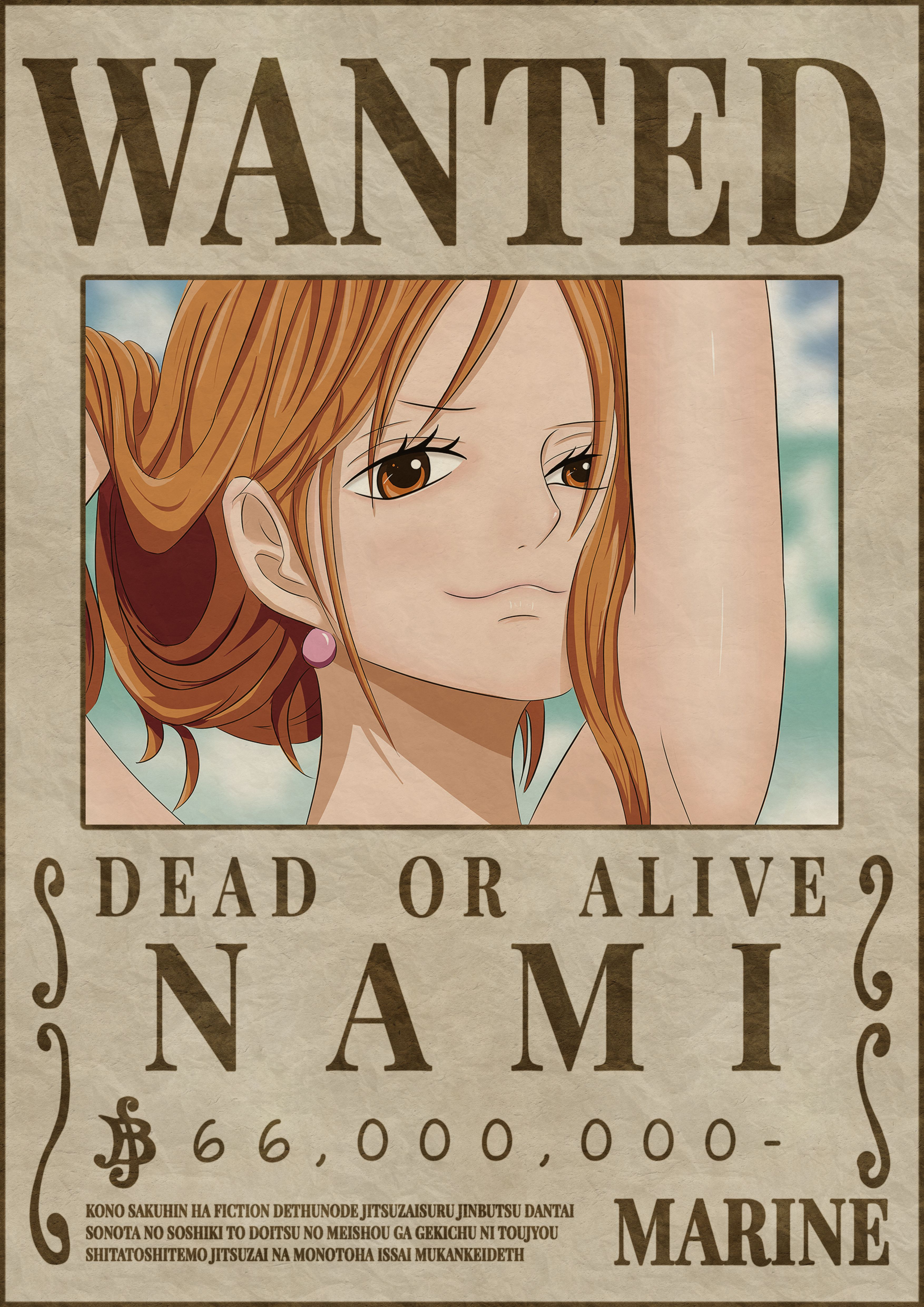 Nami wanted poster