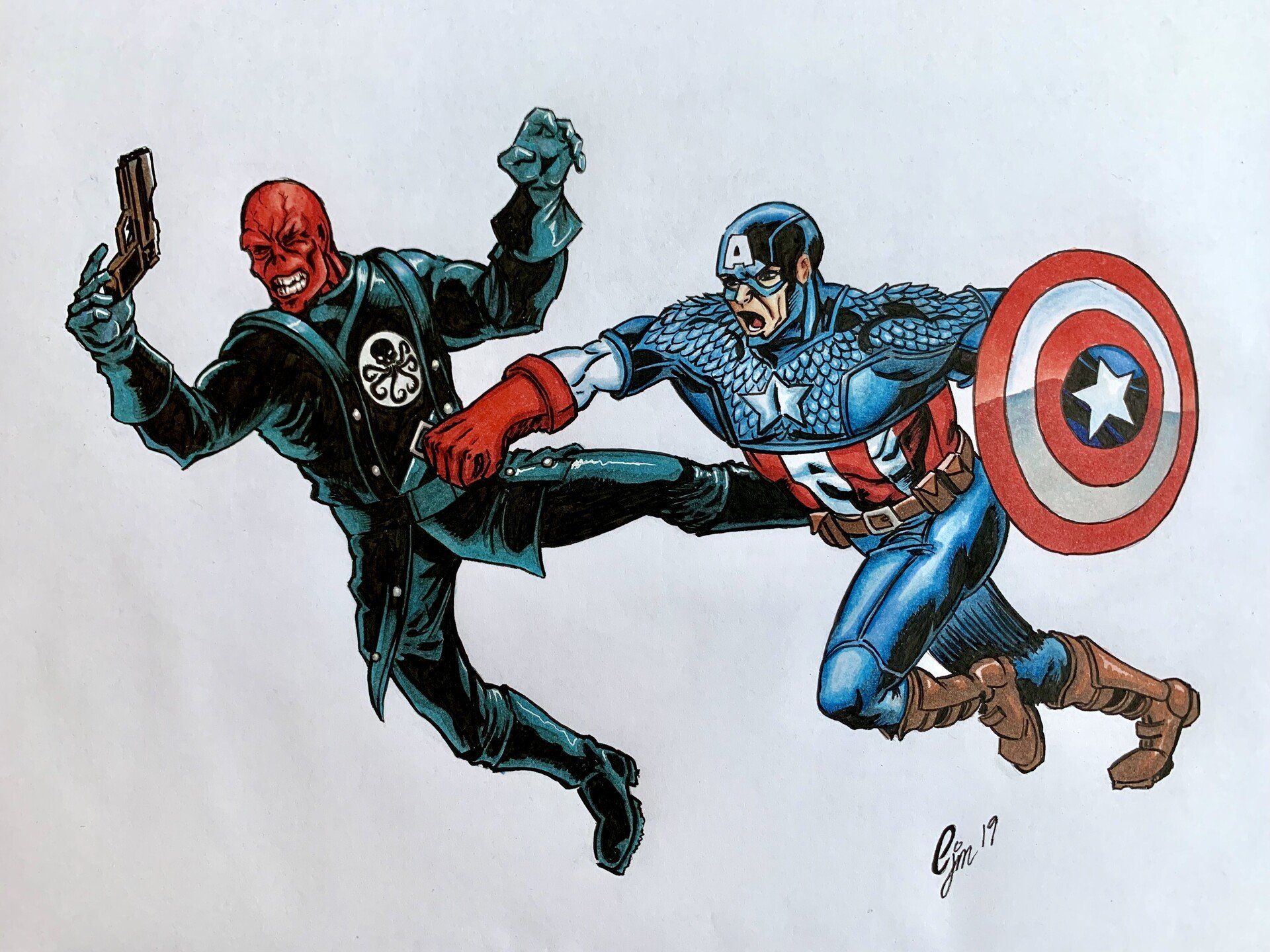 Captain America Vs Red Skull Desktop Wallpapers - Wallpaper Cave