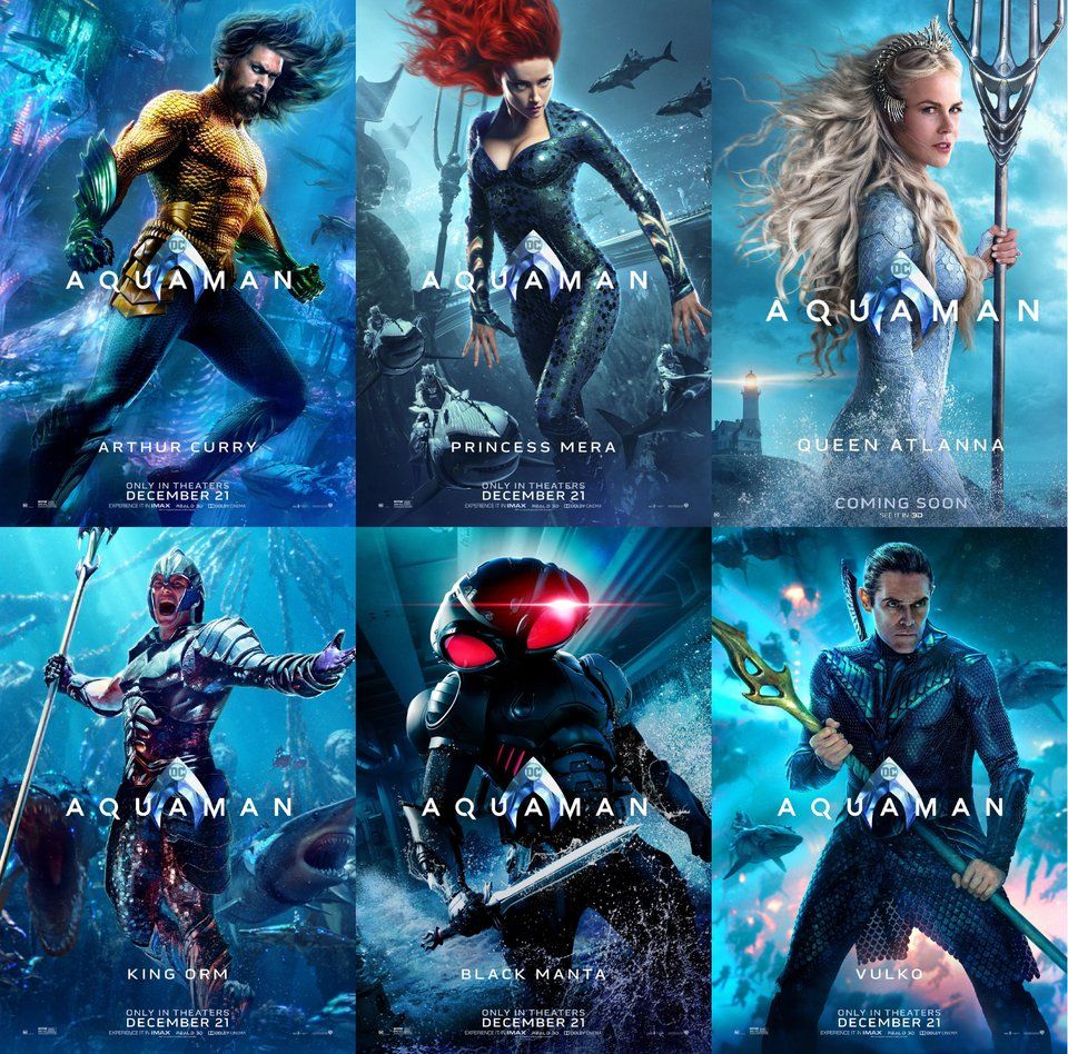 OTHER: I Combined The Aquaman Posters Into A Single Image (HD). The Format Isn't Very Wallpaper Friendly But It. Aquaman, Superhero Design, Dc Comics Vs Marvel
