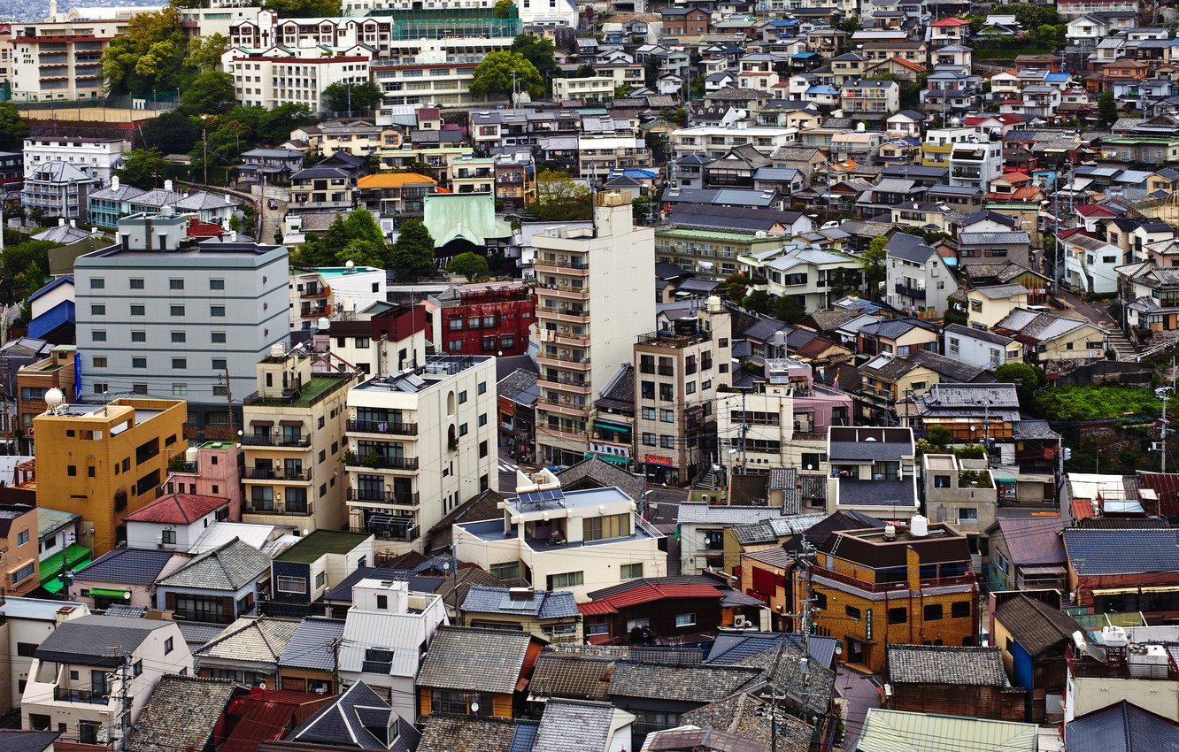 Wallpaper Home, The city, Japan, Landscape, Nagasaki, Street image for desktop, section город