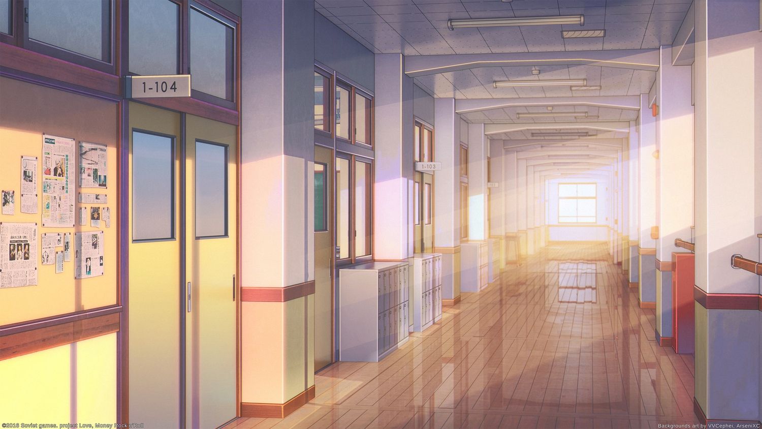School Hallway. Anime classroom, Anime background wallpaper, School hallways
