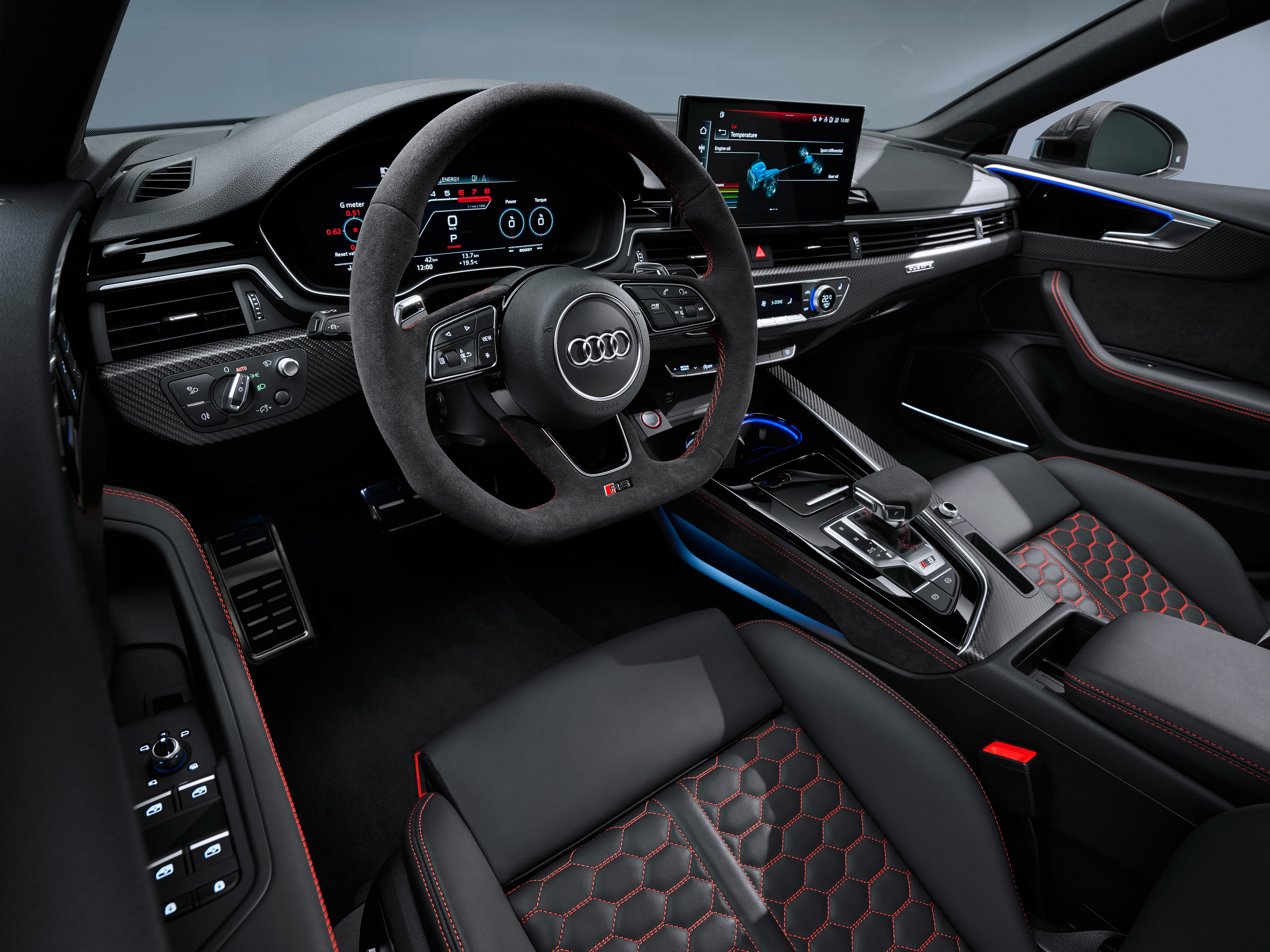 Wallpaper, Audi RS5, car interior 4961x3721