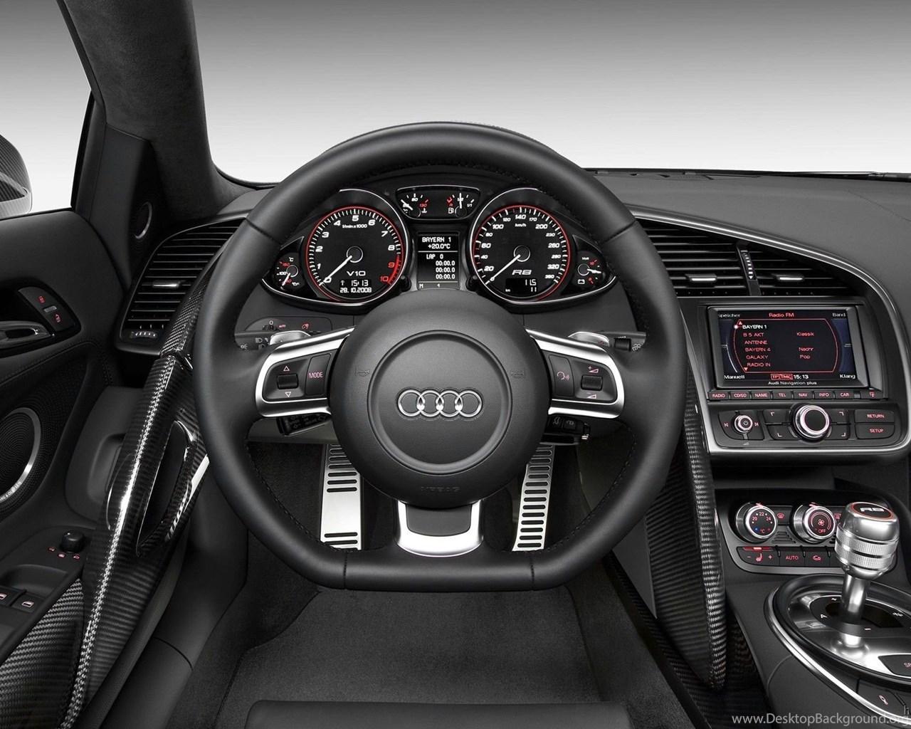 Audi R8 V10 Interior Wallpaper Desktop Background