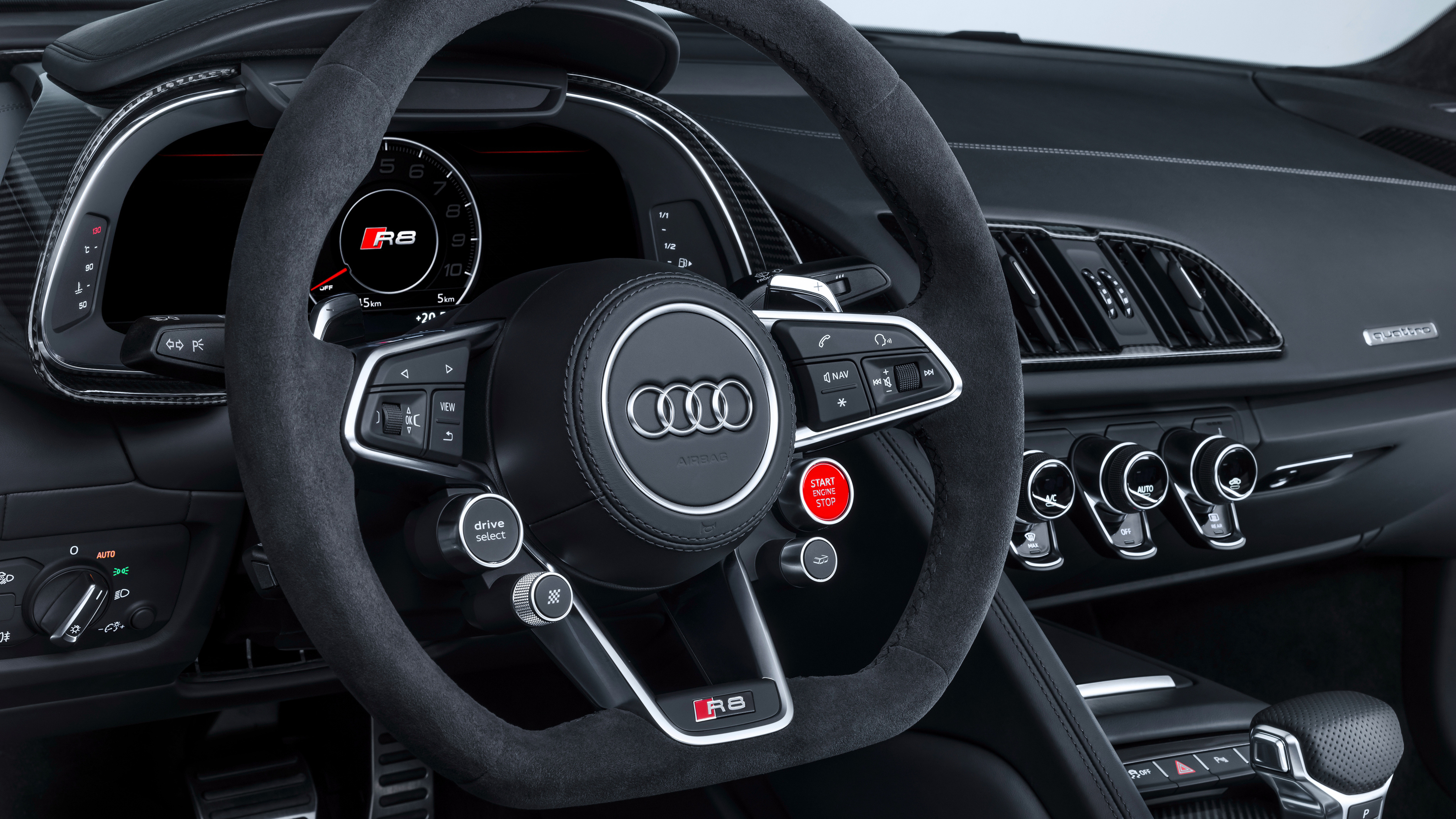 Audi R8 V10 Performance Parts Interior Wallpaper. HD Car Wallpaper