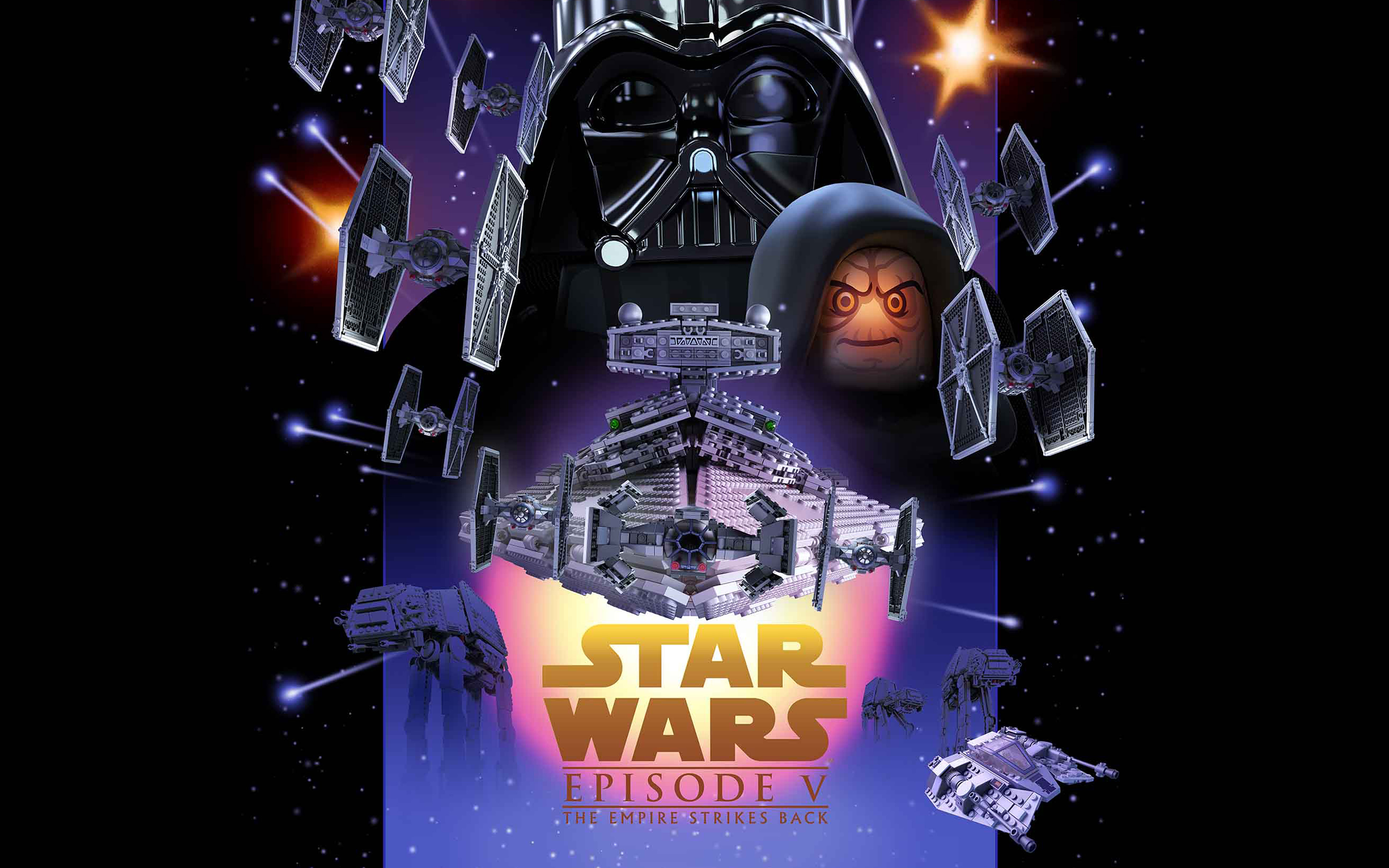 Starwars Lego Episode 5 Empire Strikes Back Film Art Wallpaper