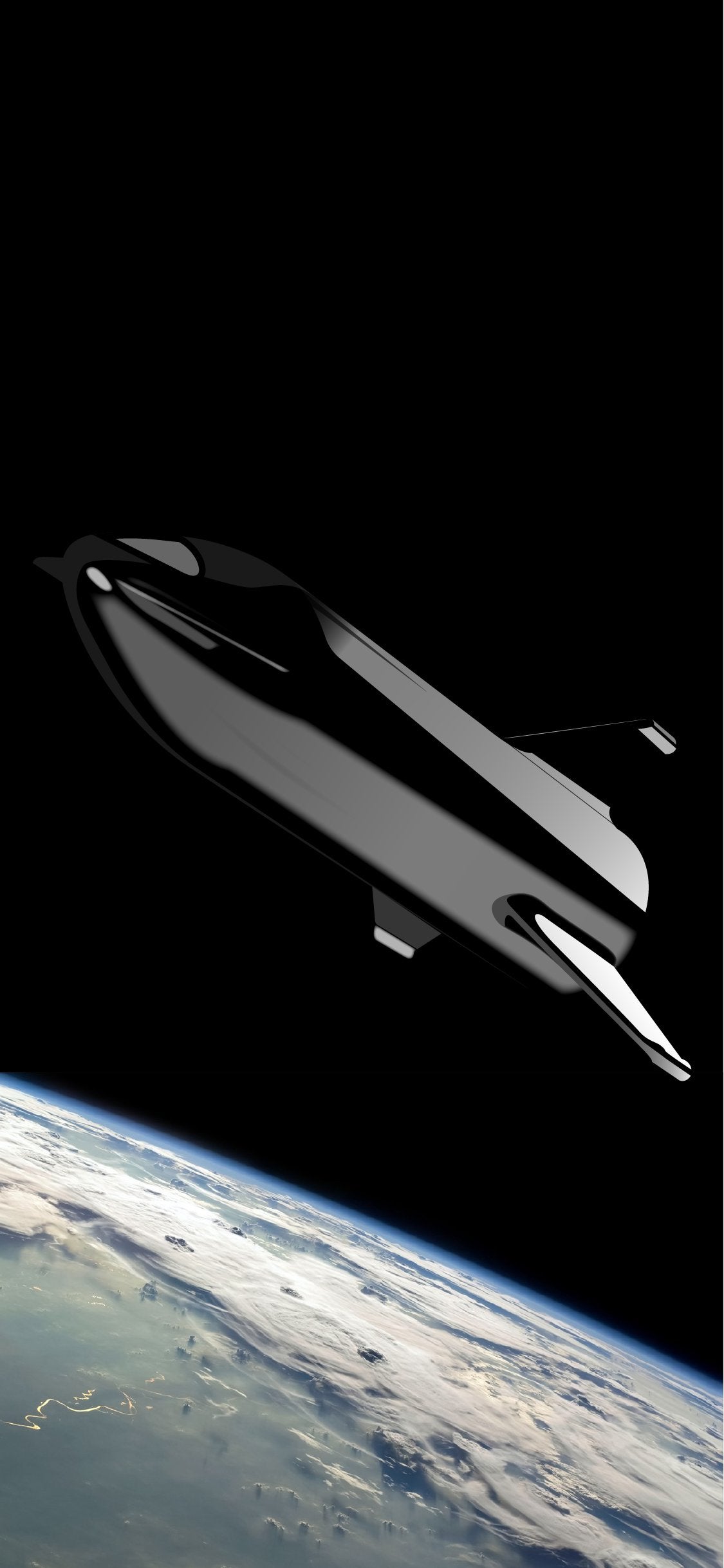 2K Mobile (iPhone X) Starship Wallpaper