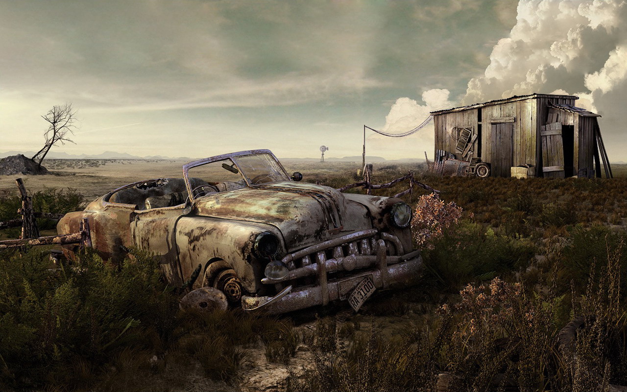 Abandoned Cars Wallpaper