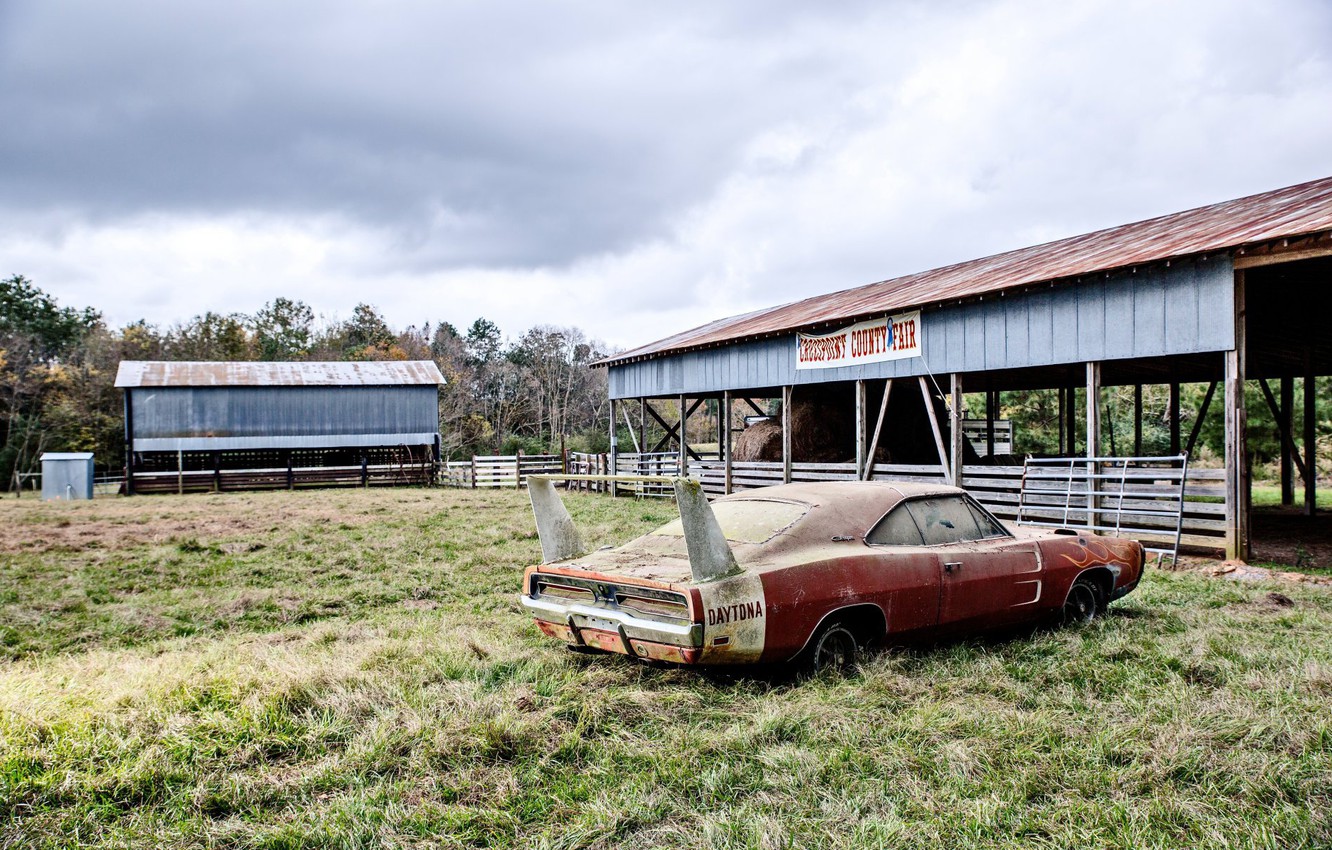 Wallpaper Car, Abandoned, Farm, Rusty image for desktop, section пейзажи