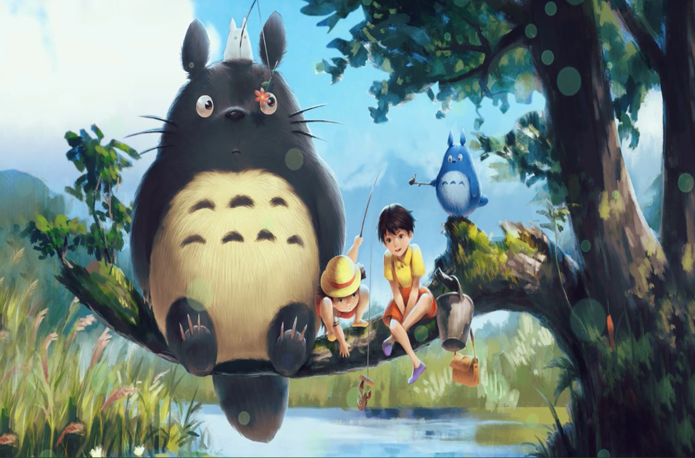 Wallpaper, My Neighbor Totoro, anime 1366x900