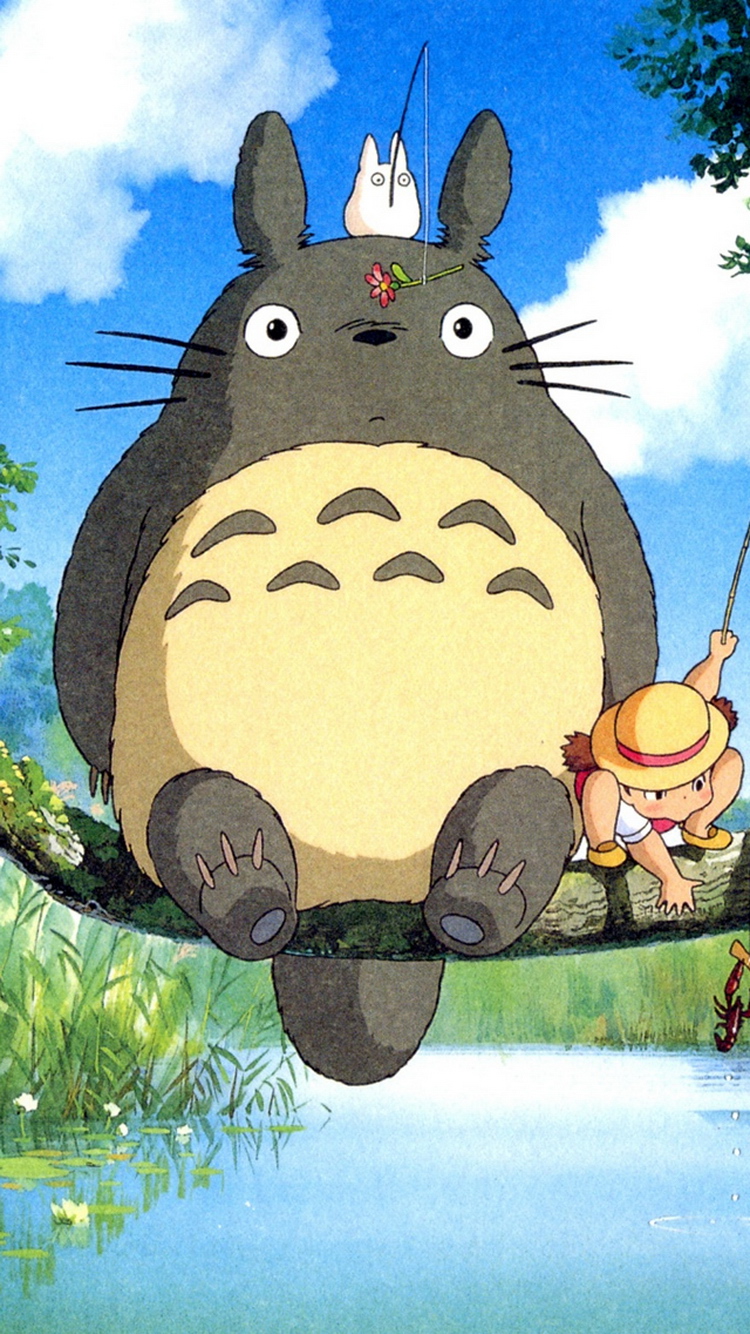 Ghibli My Neighbor Totoro Anime iPhone 6 Wallpaper Neighbor Totoro iPhone HD Wallpaper