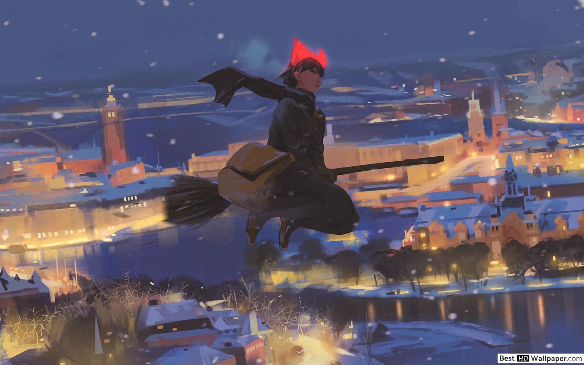 Kiki's Winter Delivery Service HD wallpaper download