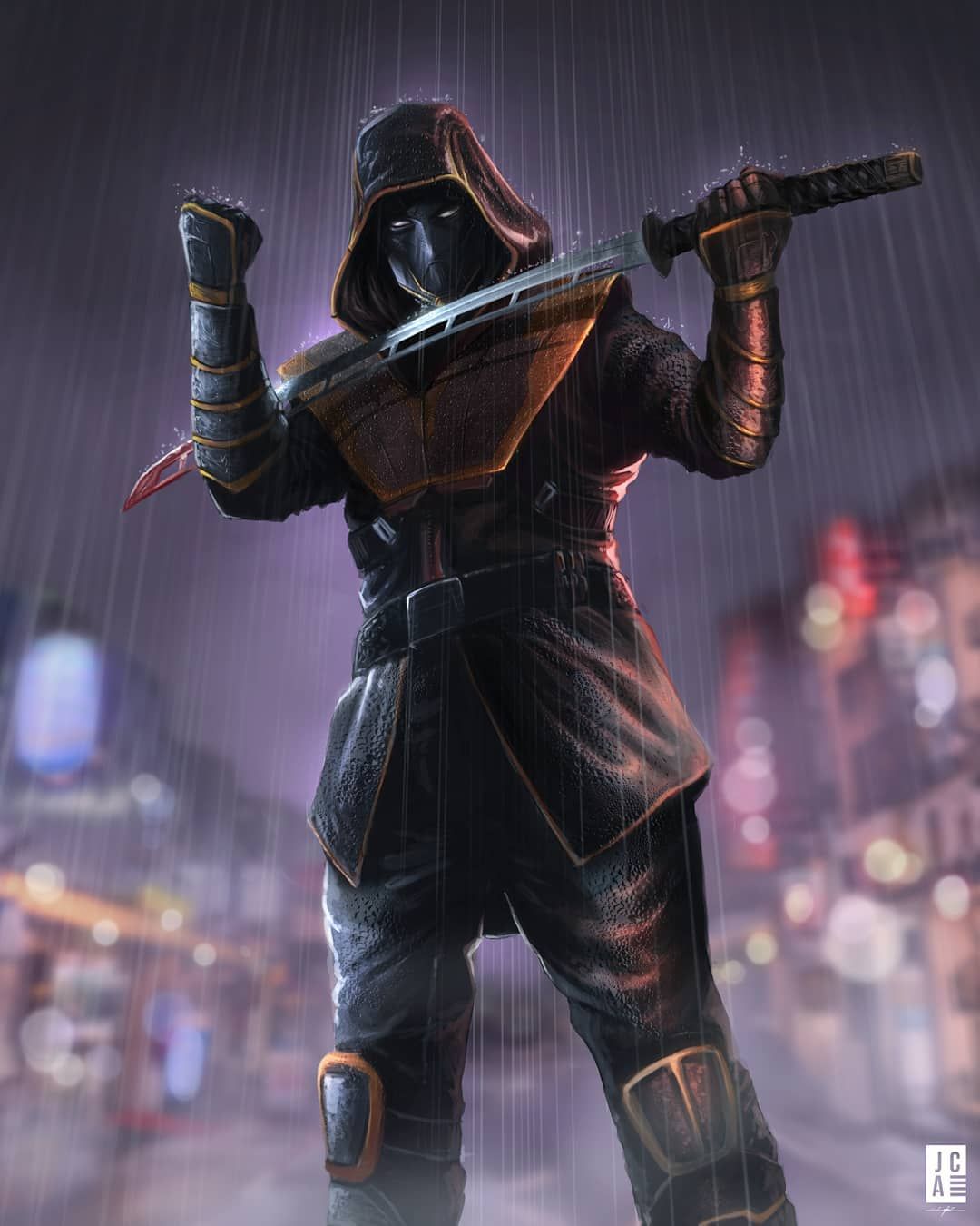 Ronin concept art. We all wanted this camera angle in the trailer so I thought I'd do my best to give you guys wh. Marvel ronin, Marvel superheroes, Marvel comics