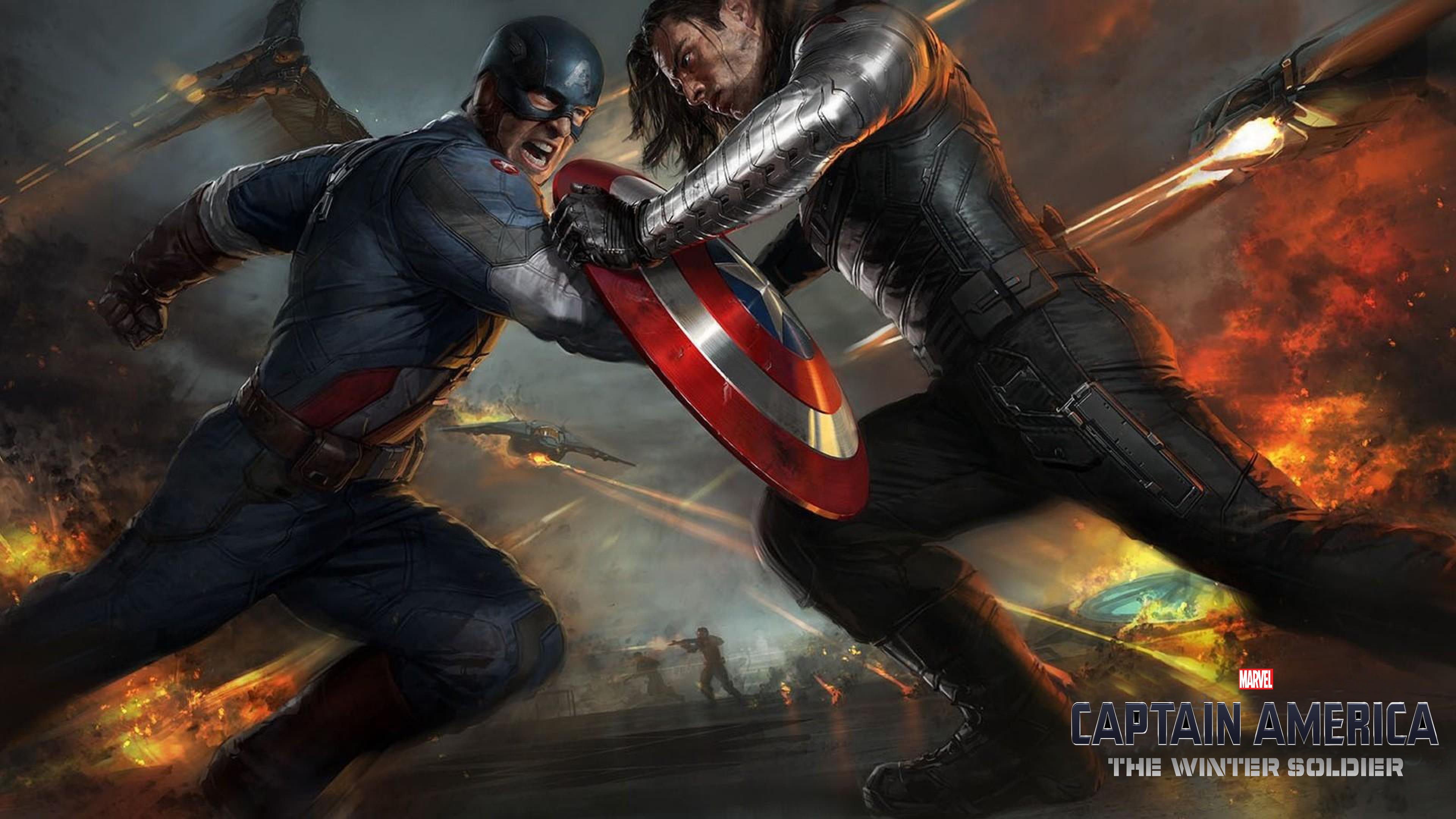 The Winter Soldier Captain America Marvel Desktop Wallpaper HD 3840x2160, Wallpaper13.com