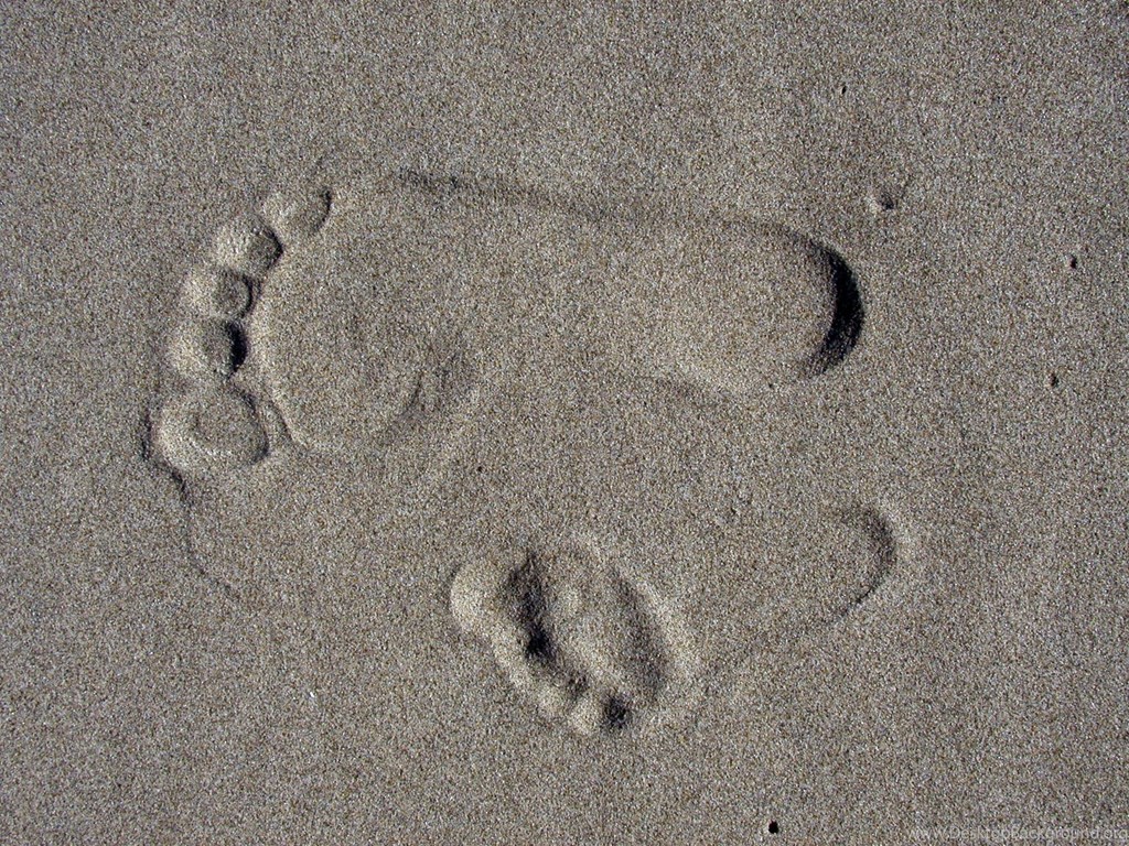 Footsteps On Beach, Desktop And Mobile Wallpaper, Wallippo Desktop Background