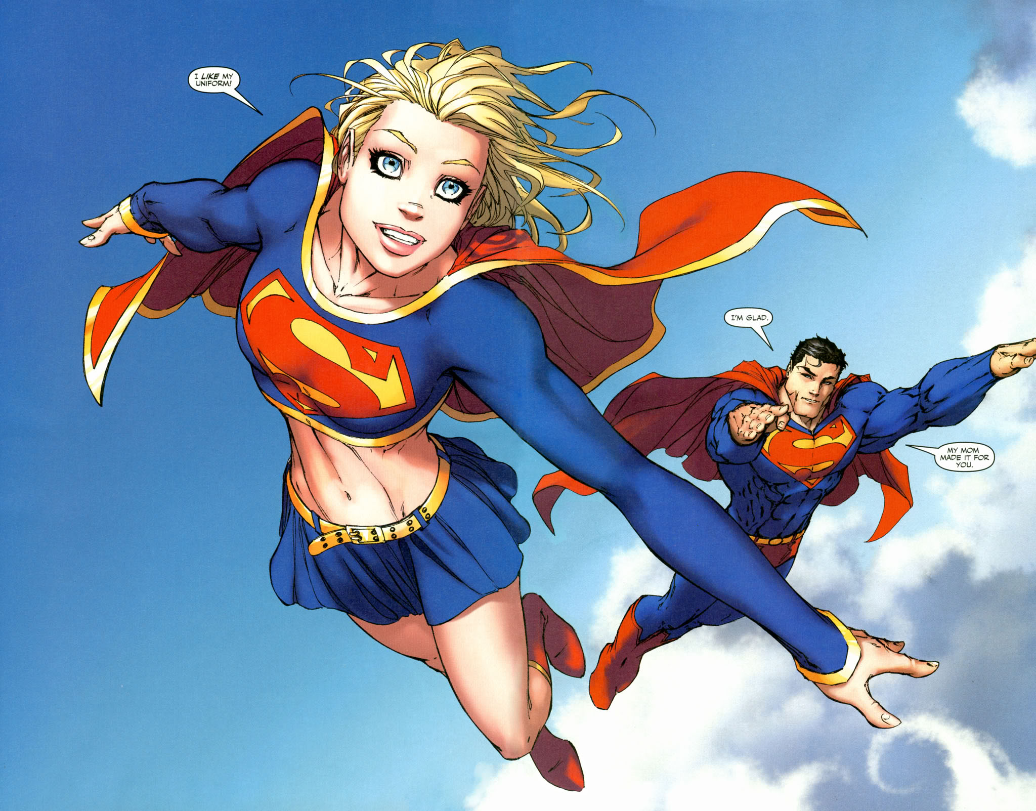 Supergirl kara zor el with superman