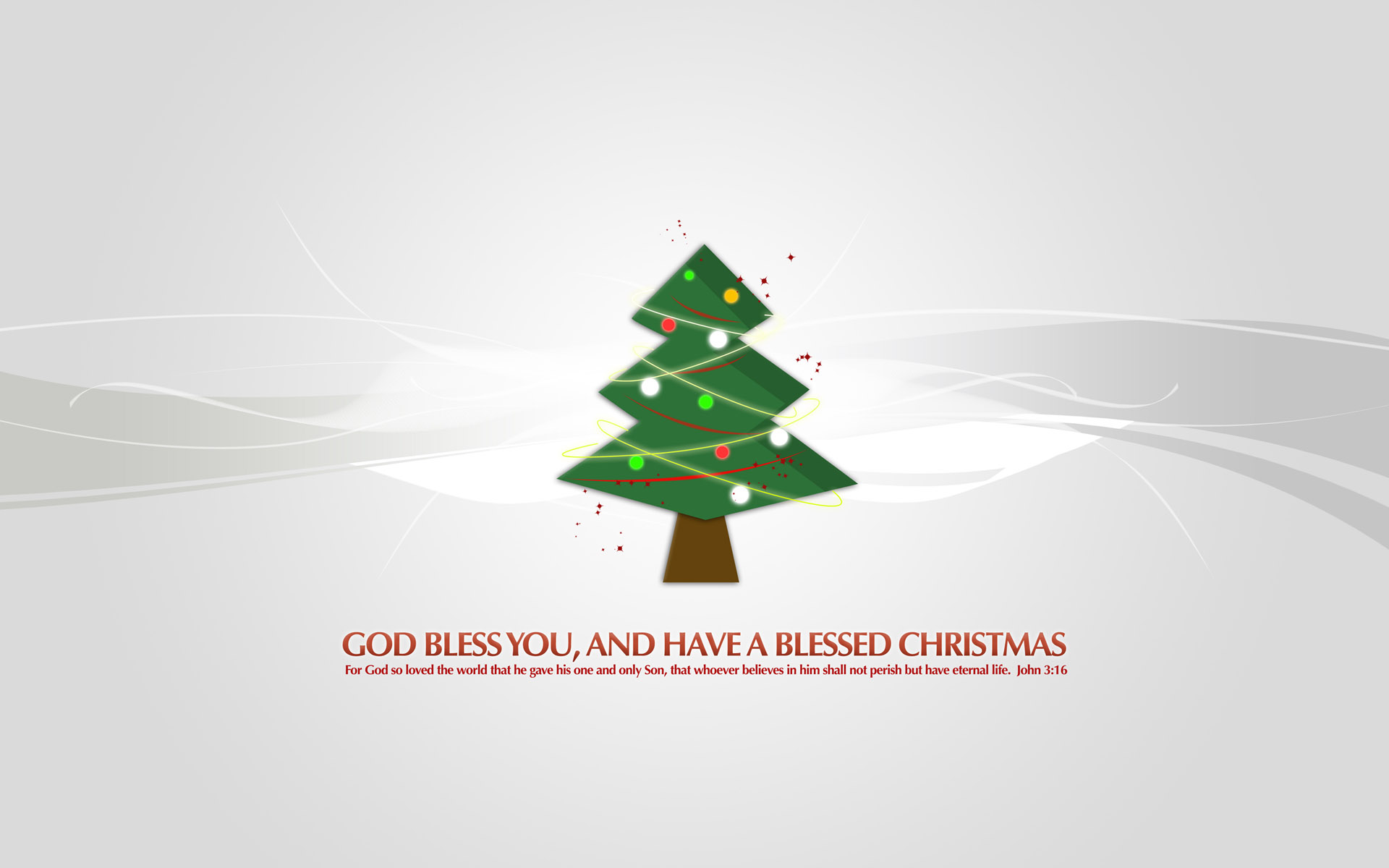 Christmas Tree God Bless You Wallpaper