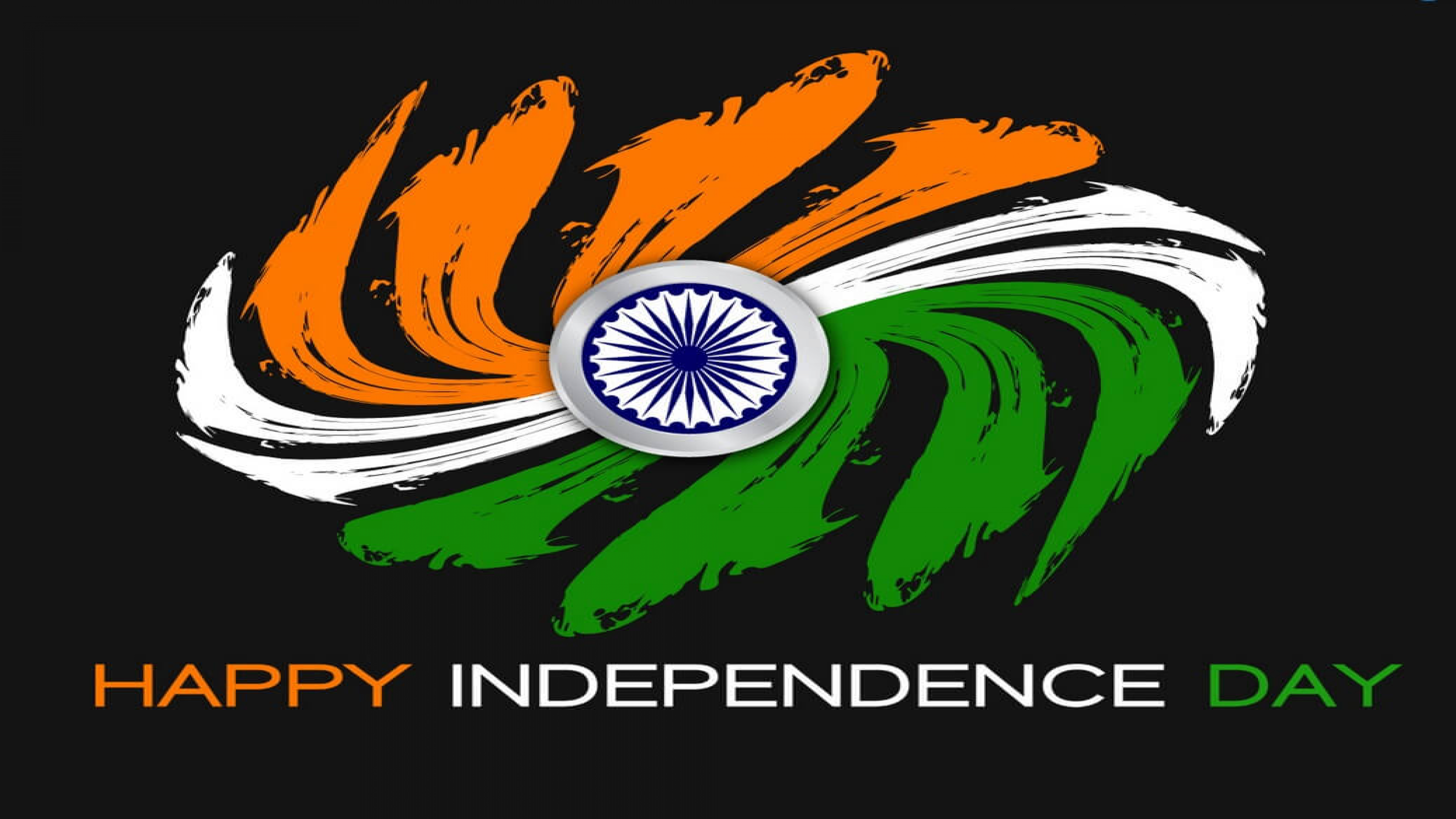 India Independence Day Modern Flag Chakra August 15th Wallpaper