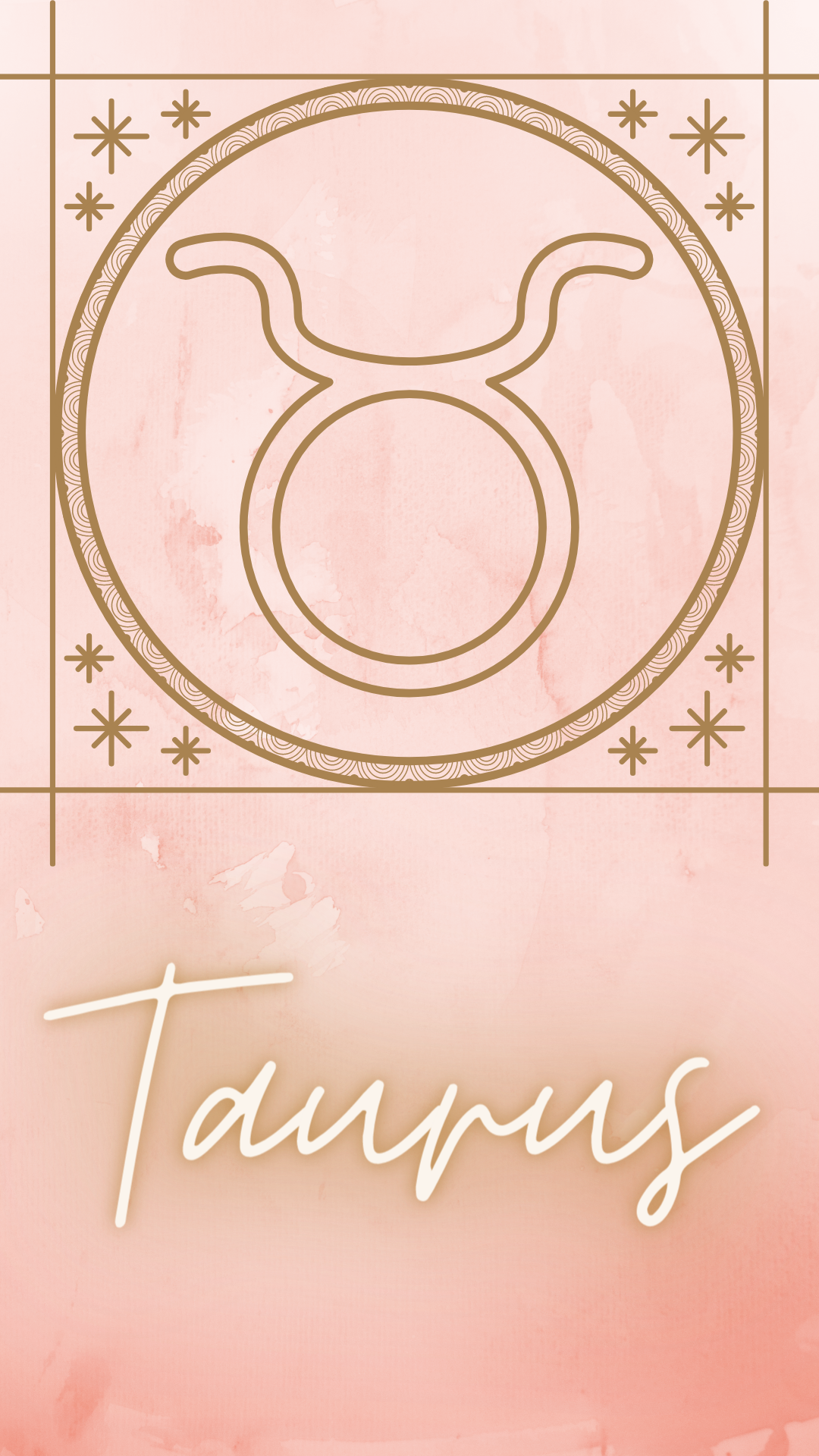 Taurus Zodiac Phone Wallpaper/ Background. Taurus wallpaper, Pink wallpaper iphone, Taurus art