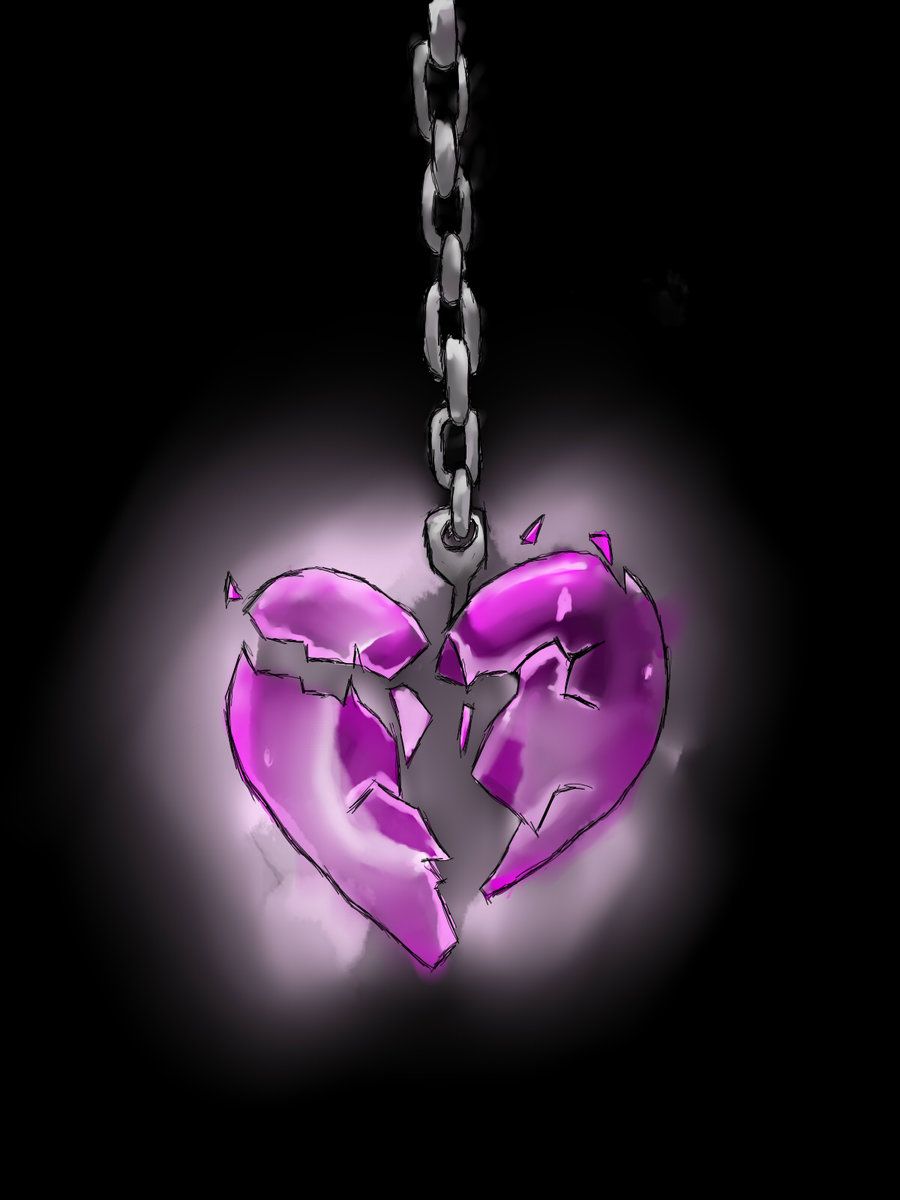 broken purple heart. Broken heart drawings, Broken heart, Broken heart wallpaper