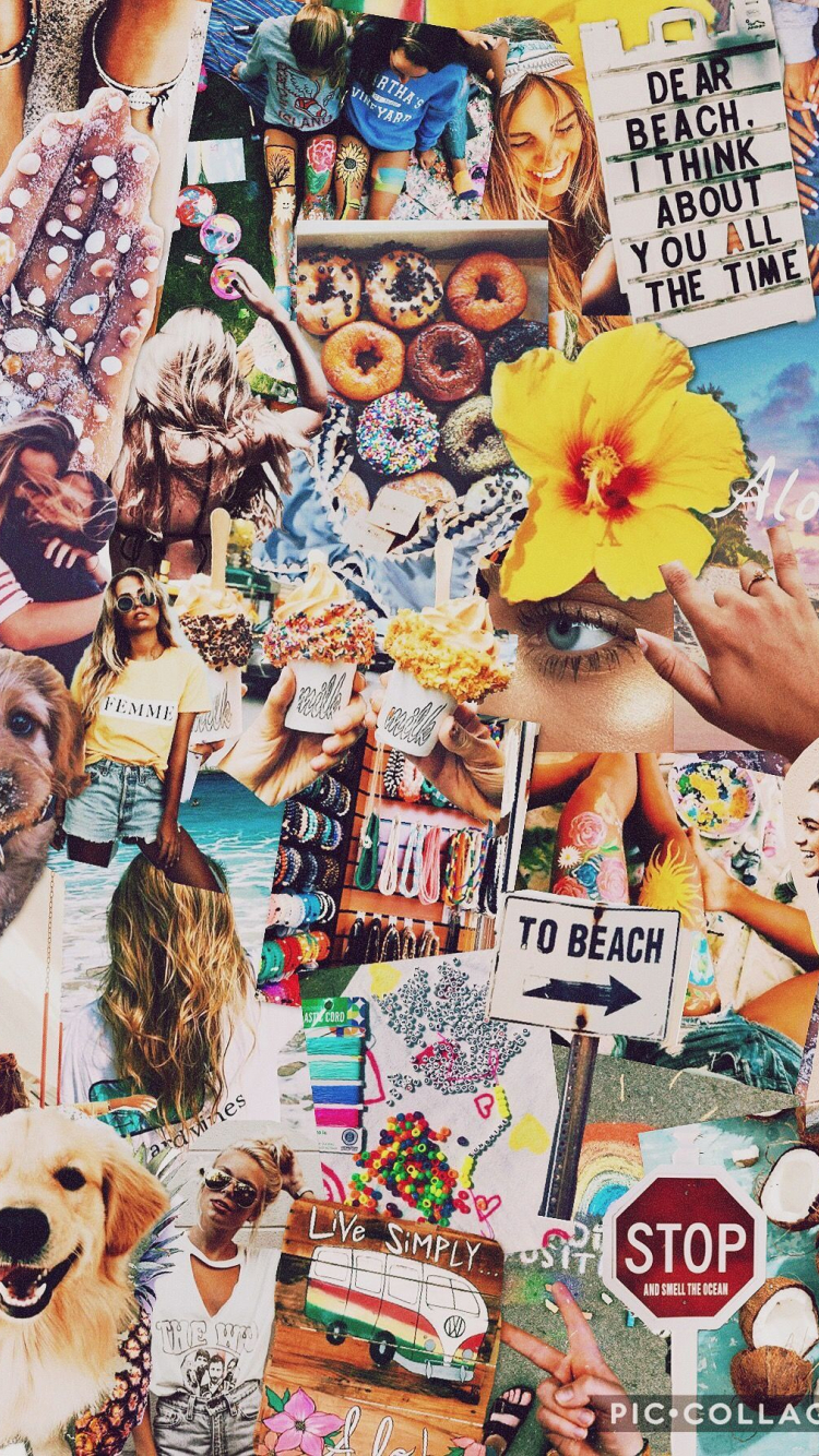 Aesthetic Summer Collage Wallpaper