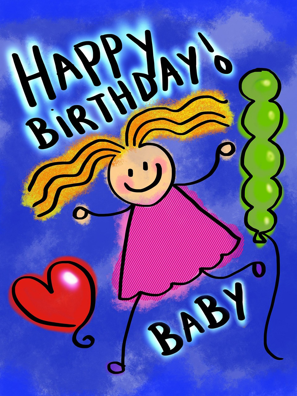 Happy Birthday Baby Girl Birthday Wishes, Memes, SMS & Greeting eCard Image