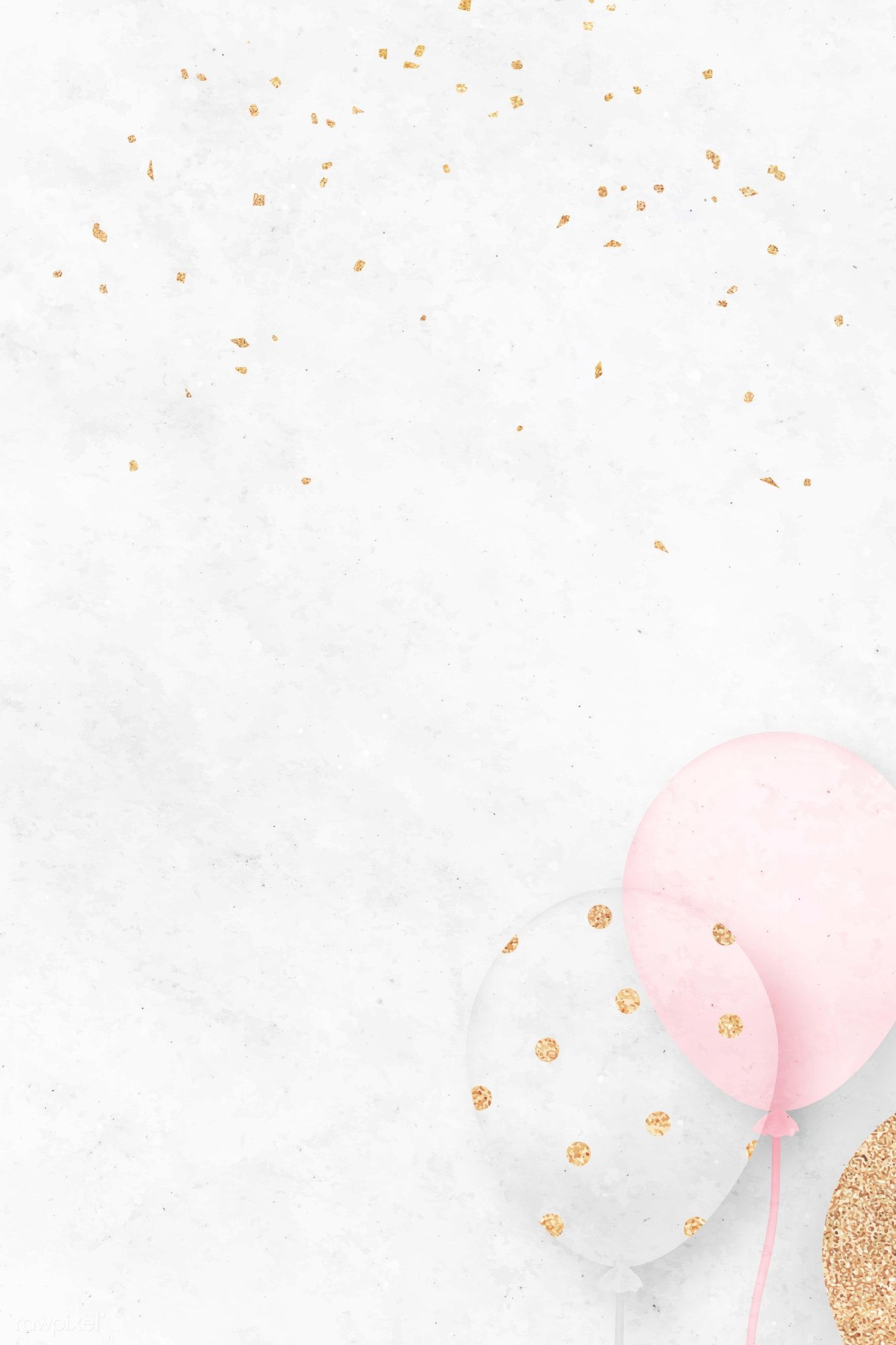 White festive background vector. premium image / NingZk V. Pink wallpaper iphone, Baby shower background, Happy birthday wallpaper