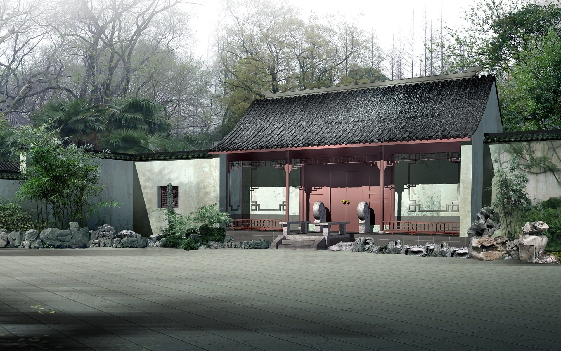 Chinese family home HD Wallpaper