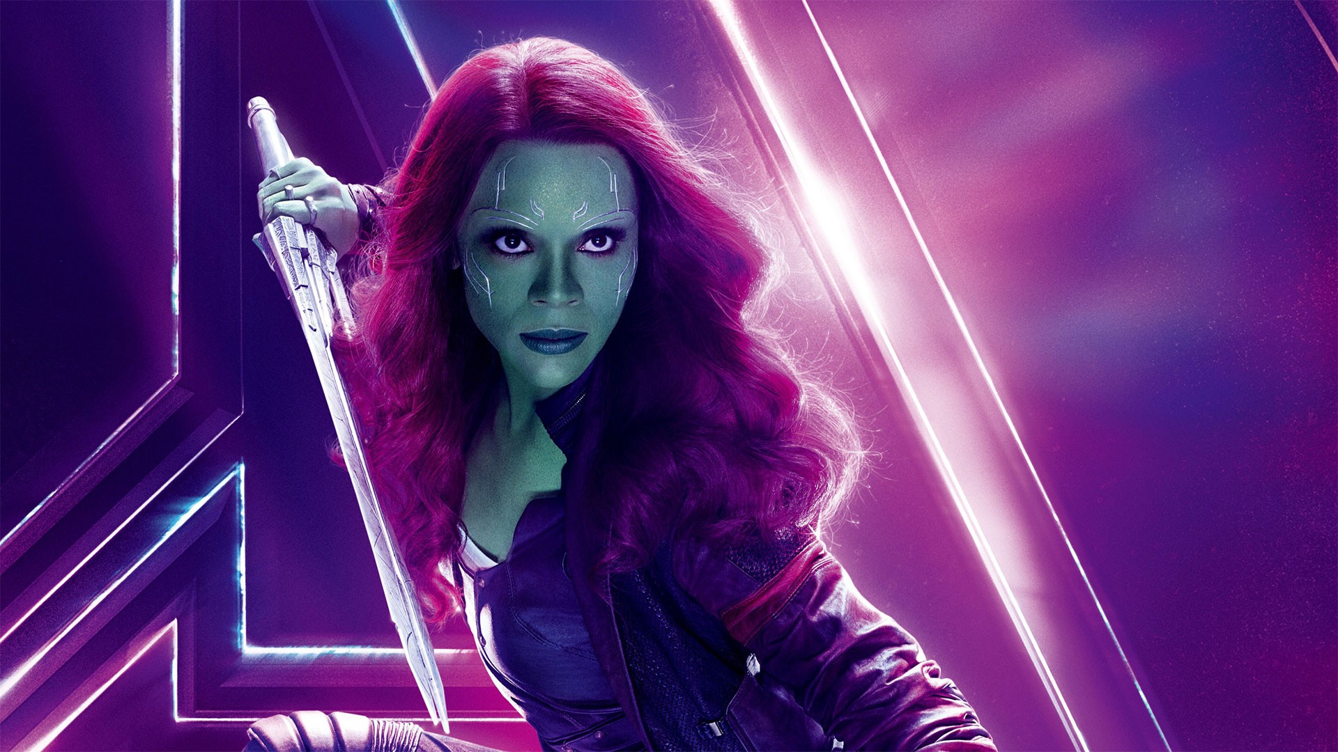 Zoe Saldana Gamora Avengers Endgame Wallpaper HD With Endgame Gamora Poster
