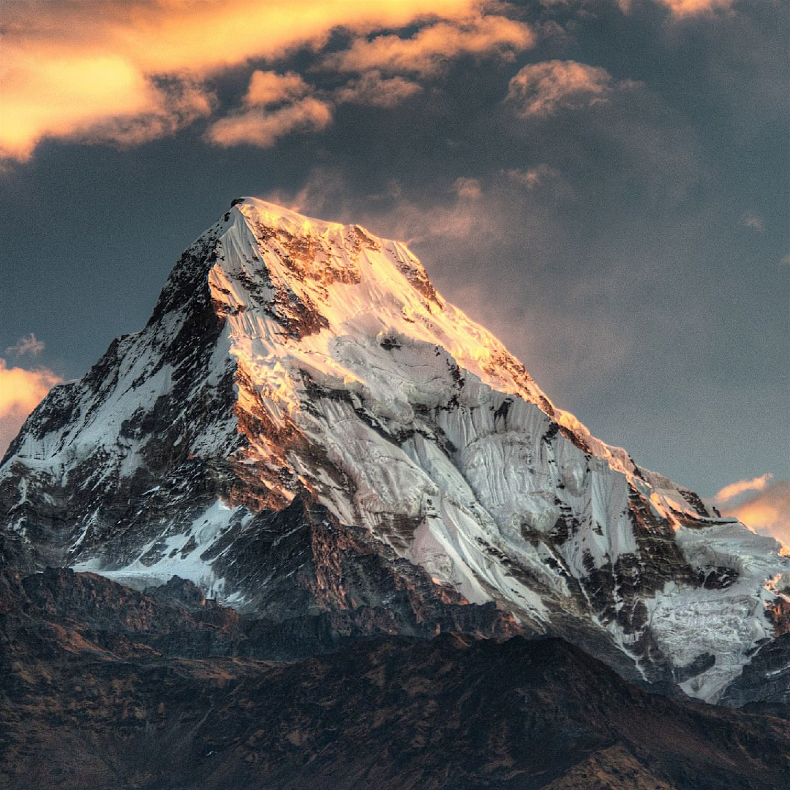 annapurna massif mountain range nepal iPad Pro Wallpaper Free Download