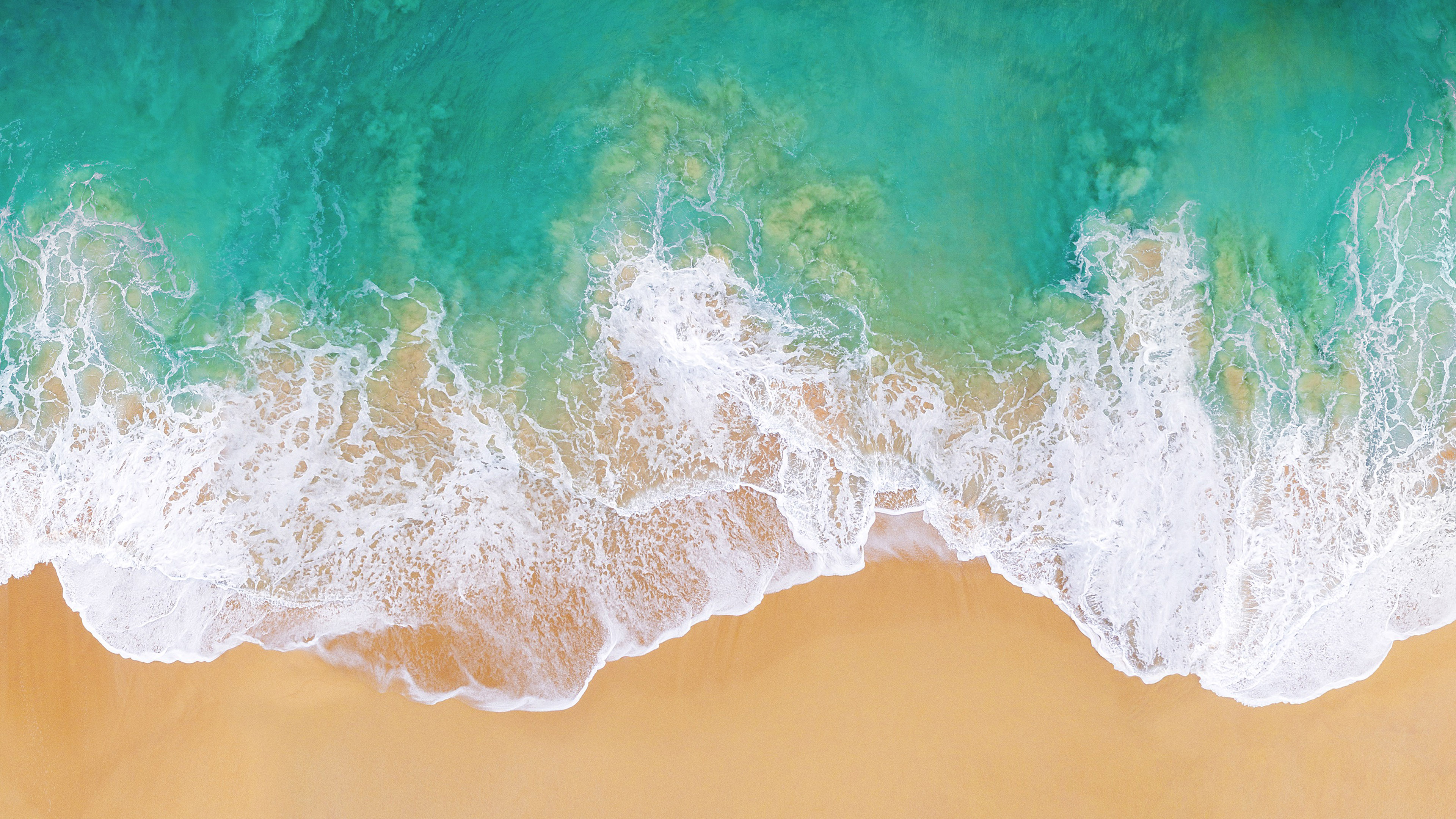 Beach Wallpaper 4K, Aerial view, Drone photo, Seascape, Seashore, Nature