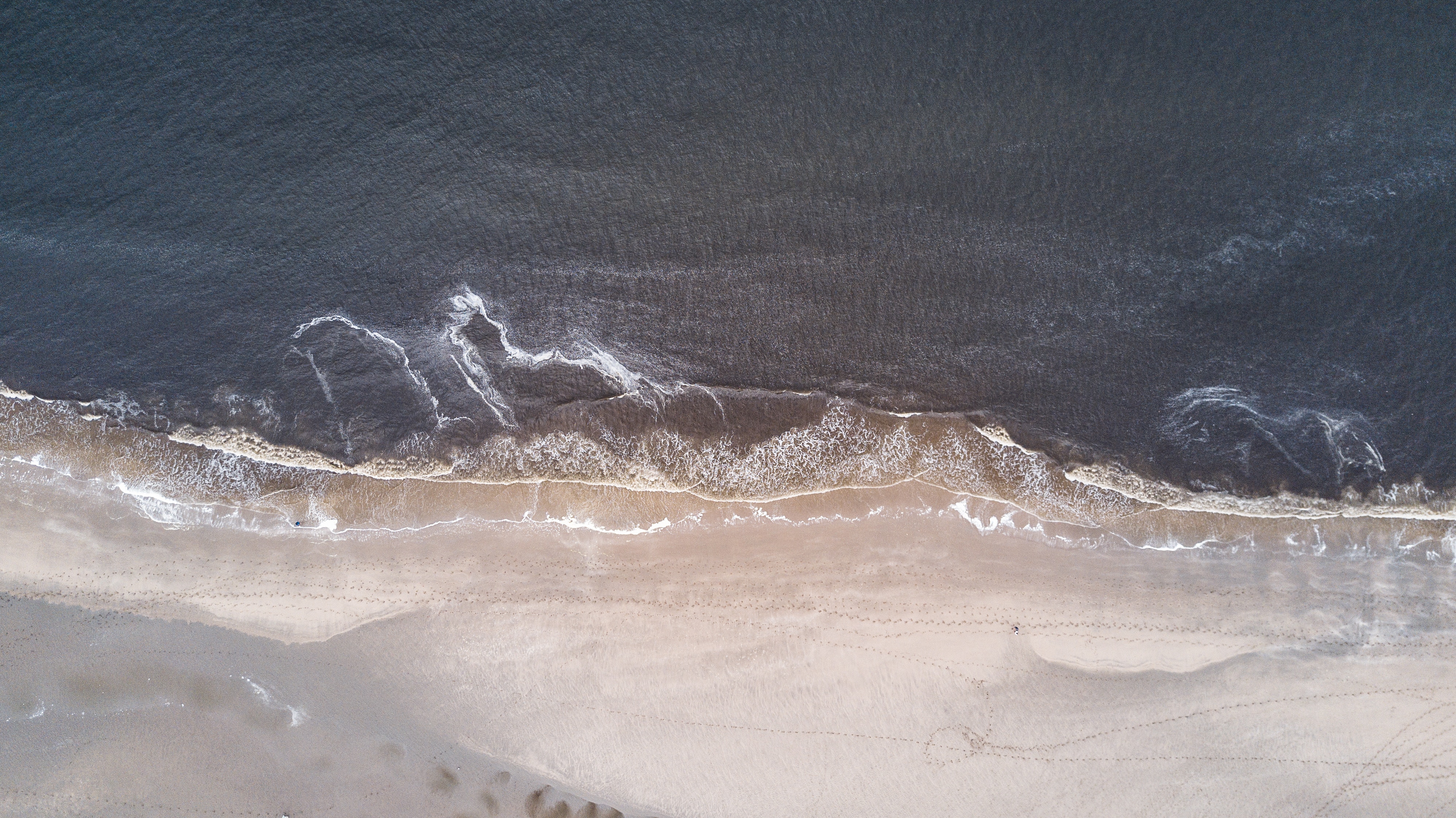 4k Drone View Beach Wallpaper