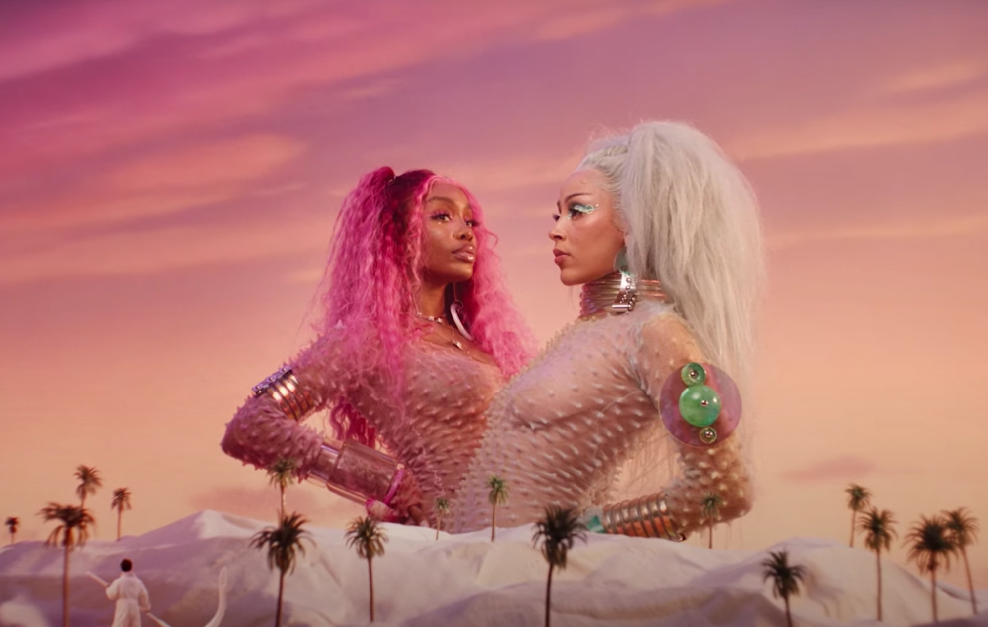 Watch Doja Cat And SZA's Sensual Sci Fi Music Video For 'Kiss Me More'