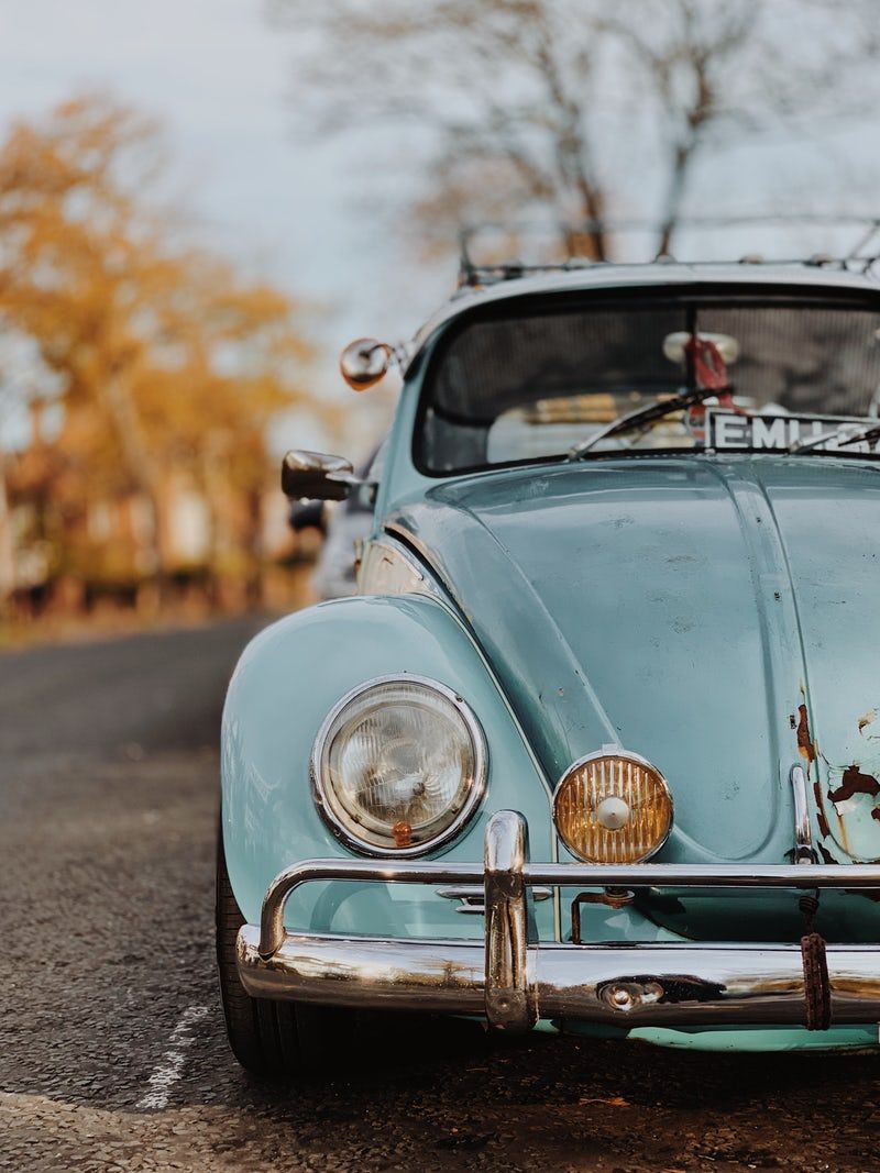 Honk for Fall. Classic cars, Cute cars, Blue aesthetic pastel