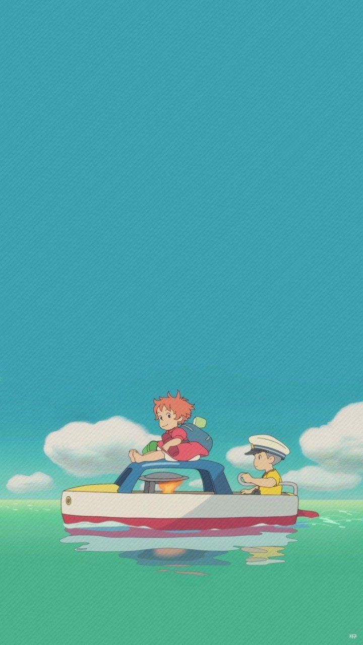 Wallpaper Lockscreen Cartoon Anime Animation Character Ponyo Background HD Wallpaper