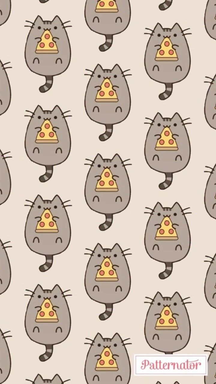 Cats + pizza lockscreen shared