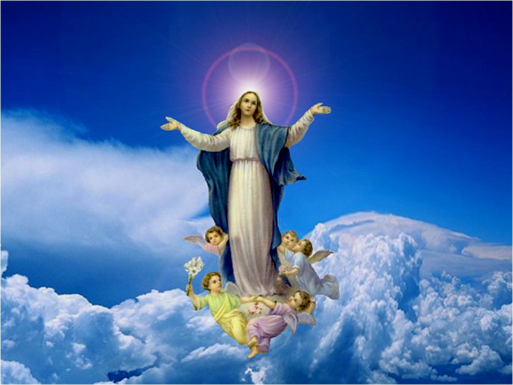 Our Mother Virgin Mary Christ Cloud Angel HD Wallpaper Of Mary HD